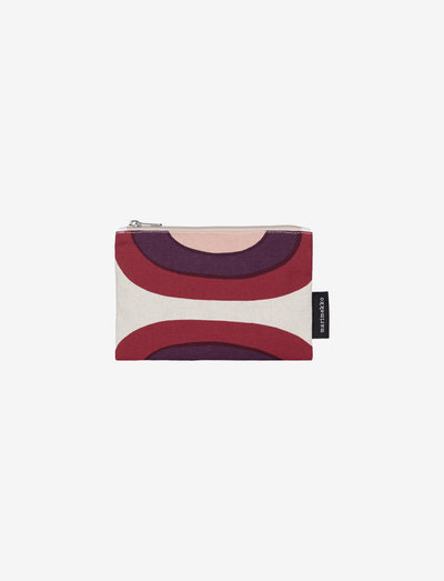 KAIKA MELOONI - makeup bags - linen, red, rose