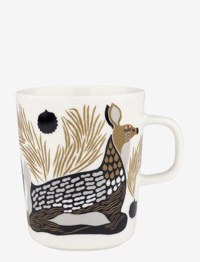 White and red mug