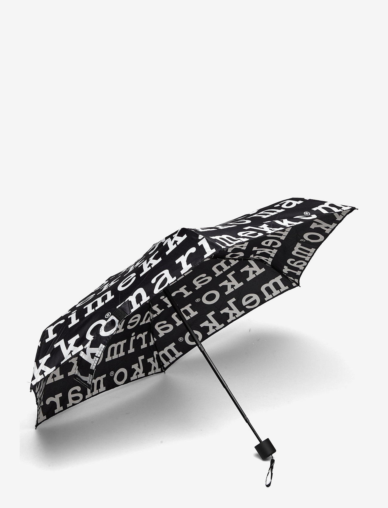 Marimekko - MINI MARILOGO Umbrella, manual - black, white - 1