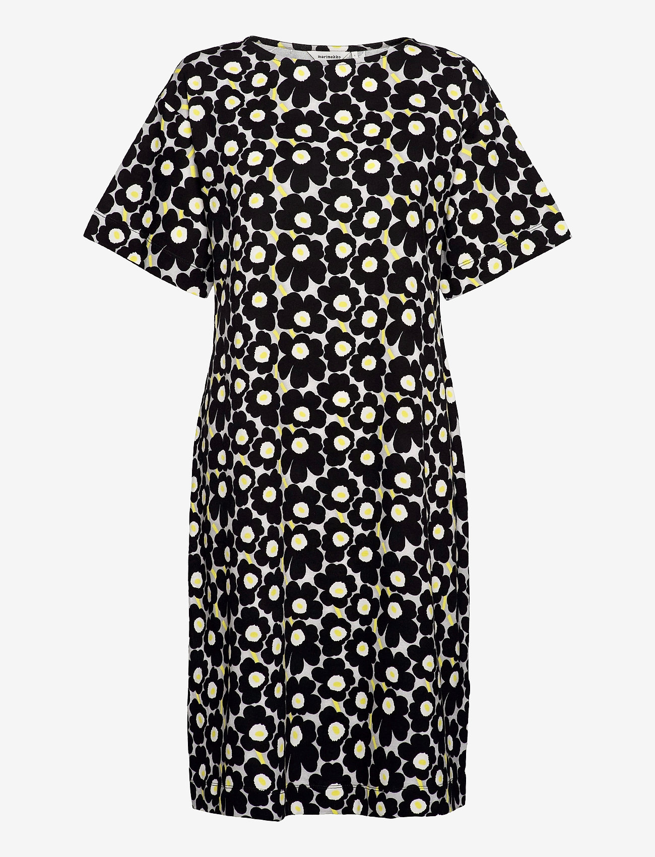 Kollineaari Unikko 128 Dress Beige Black Yellow 165 Marimekko Boozt Com