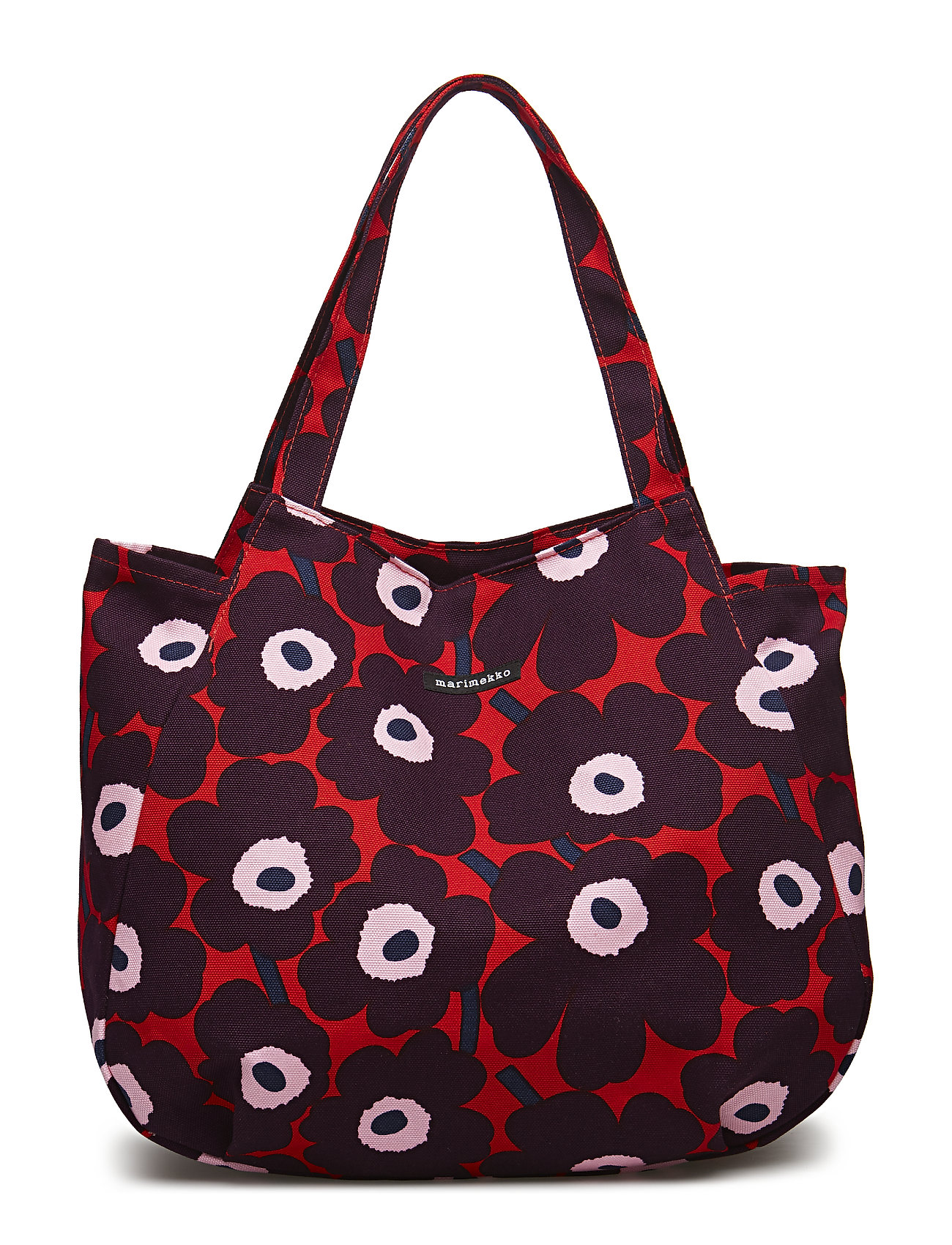 Huvitar Mini Unikko Handbag Red Plum Light Pink 77 Marimekko Marimekko Huvitar Mini Unikko Handbag