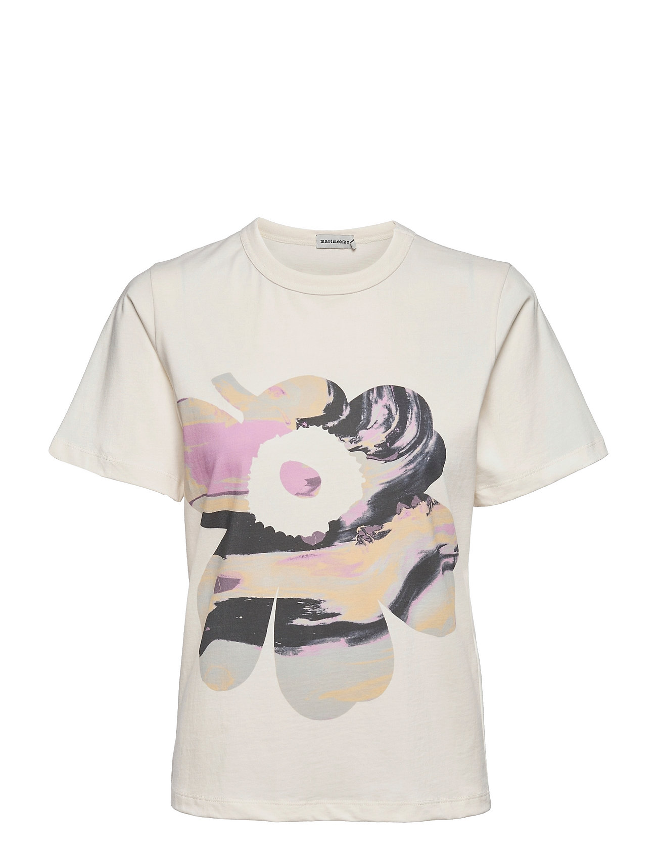 Hyvike Maisema Unikko T-Shirt T-shirts & Tops Short-sleeved Valkoinen Marimekko