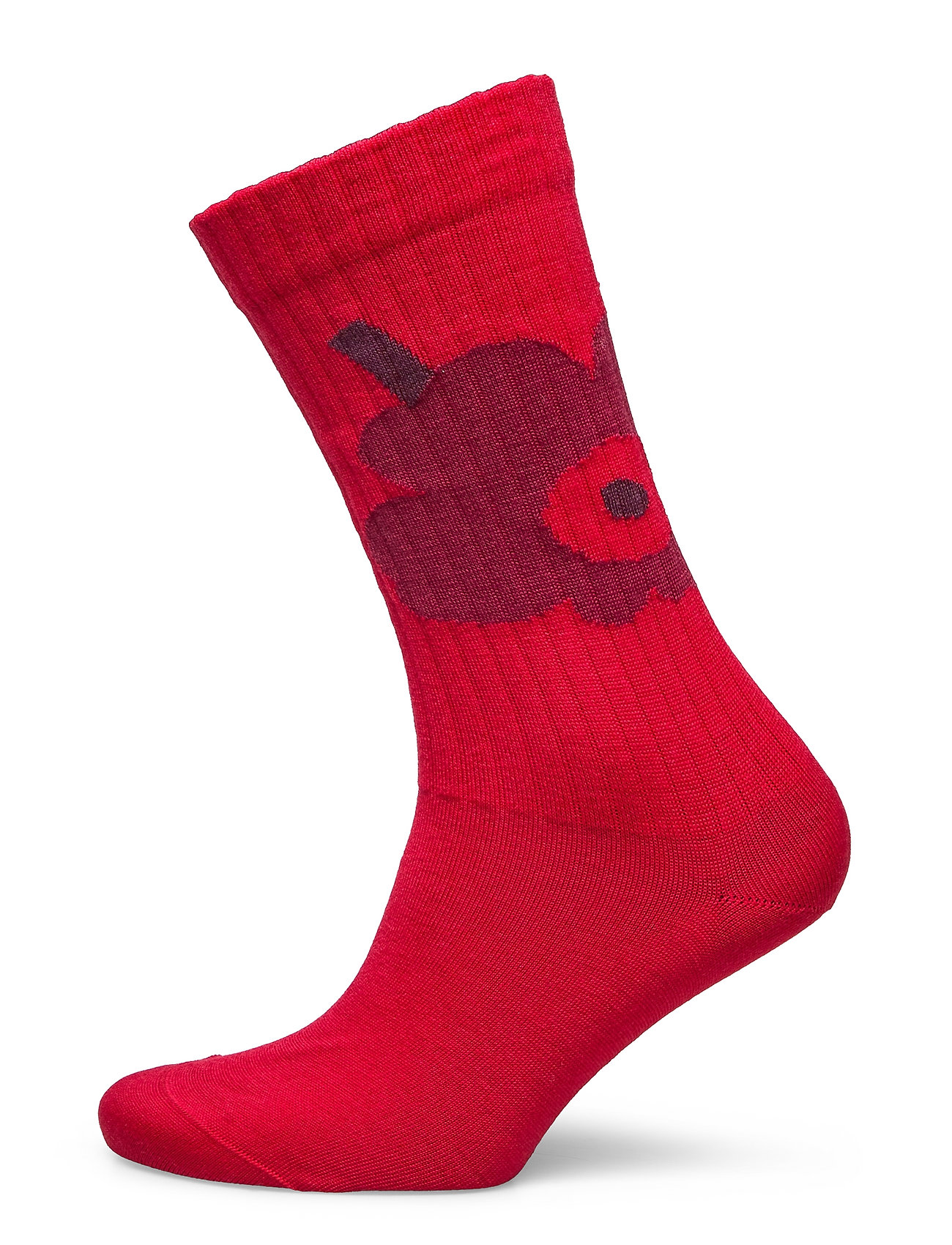 Kuusi Unikko Placement Socks Lingerie Socks Regular Socks Punainen Marimekko