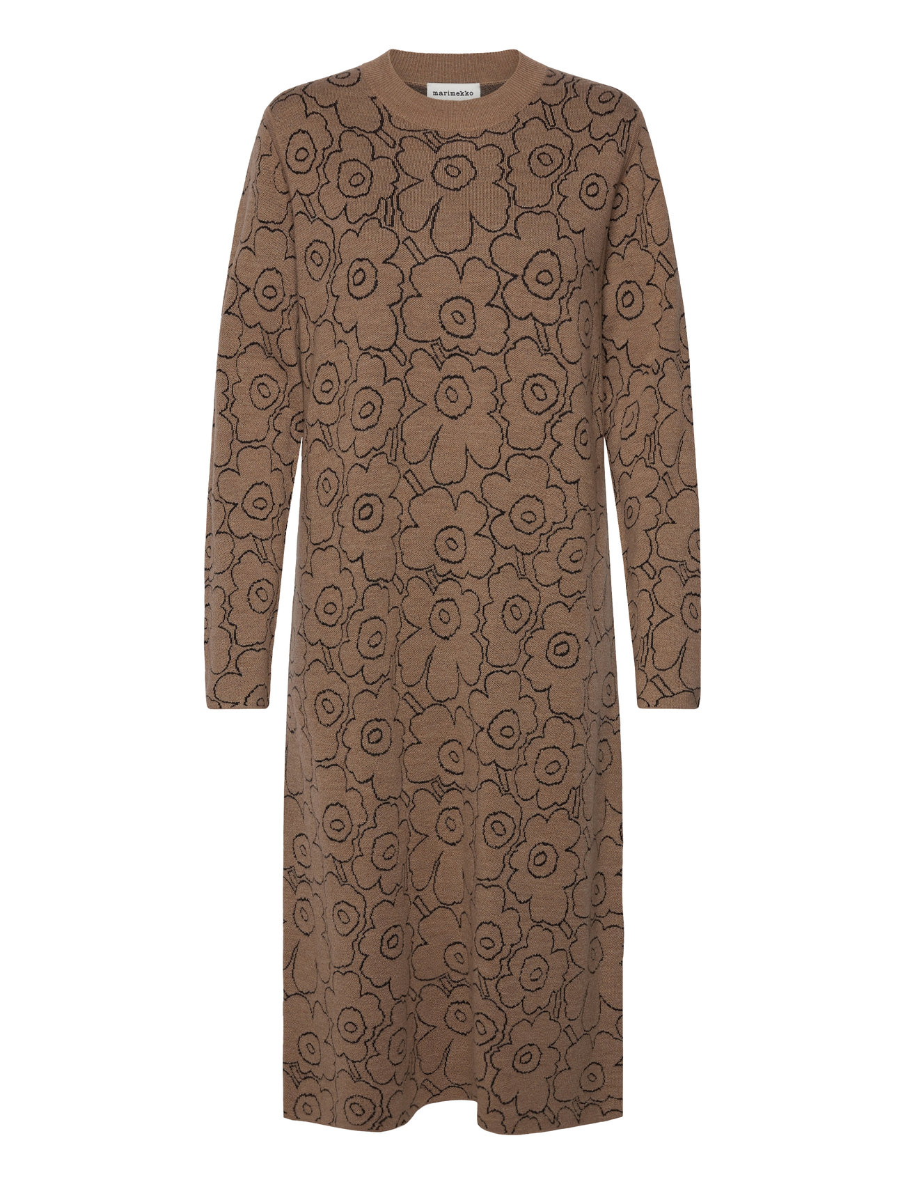 Ennallaan Piirto Unikko Knelang Kjole Brown Marimekko