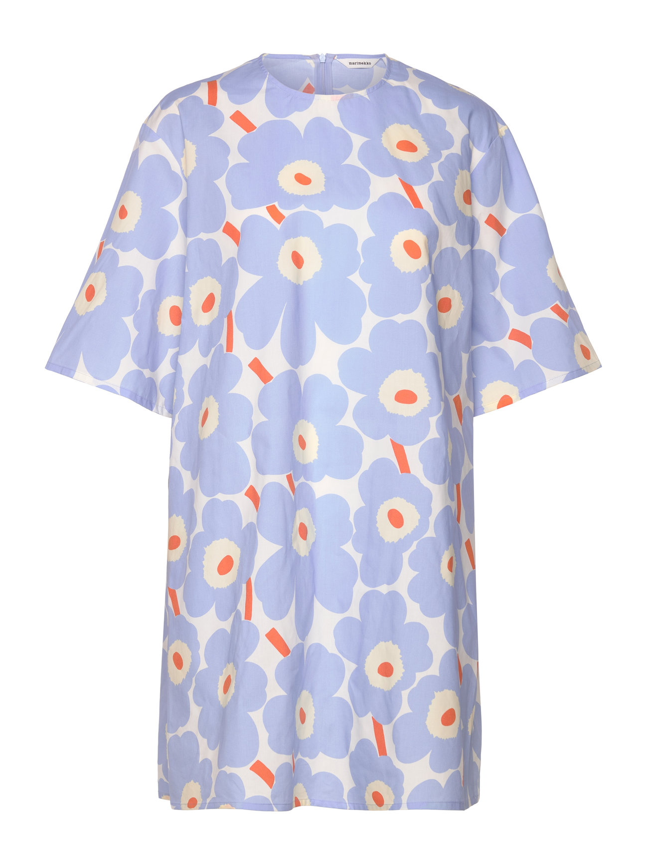 Vohveli Unikko Kort Kjole Blue Marimekko