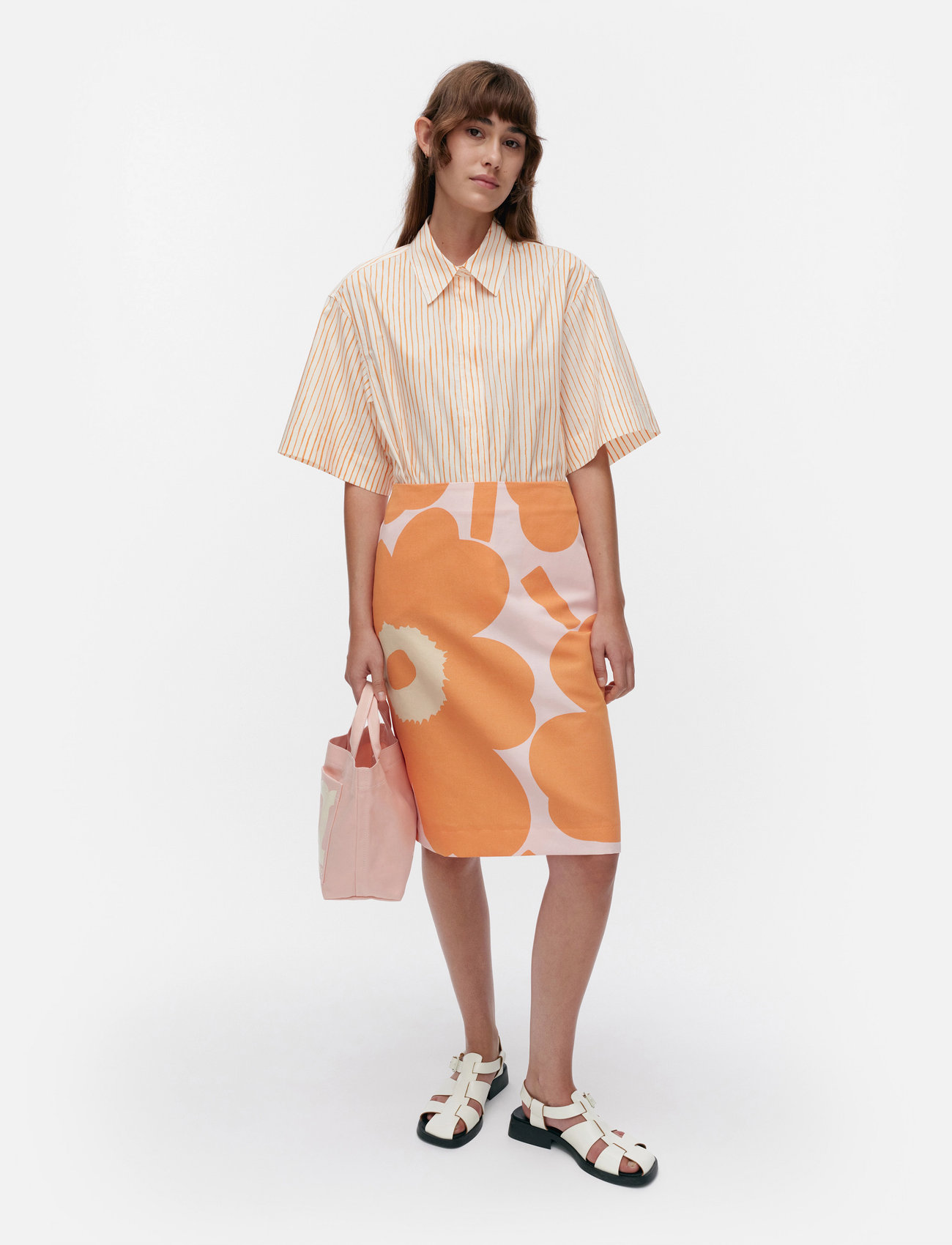 Marimekko Ainoa Unikko, 34, Orange, Nederdele > Blyantnederdele, Dame