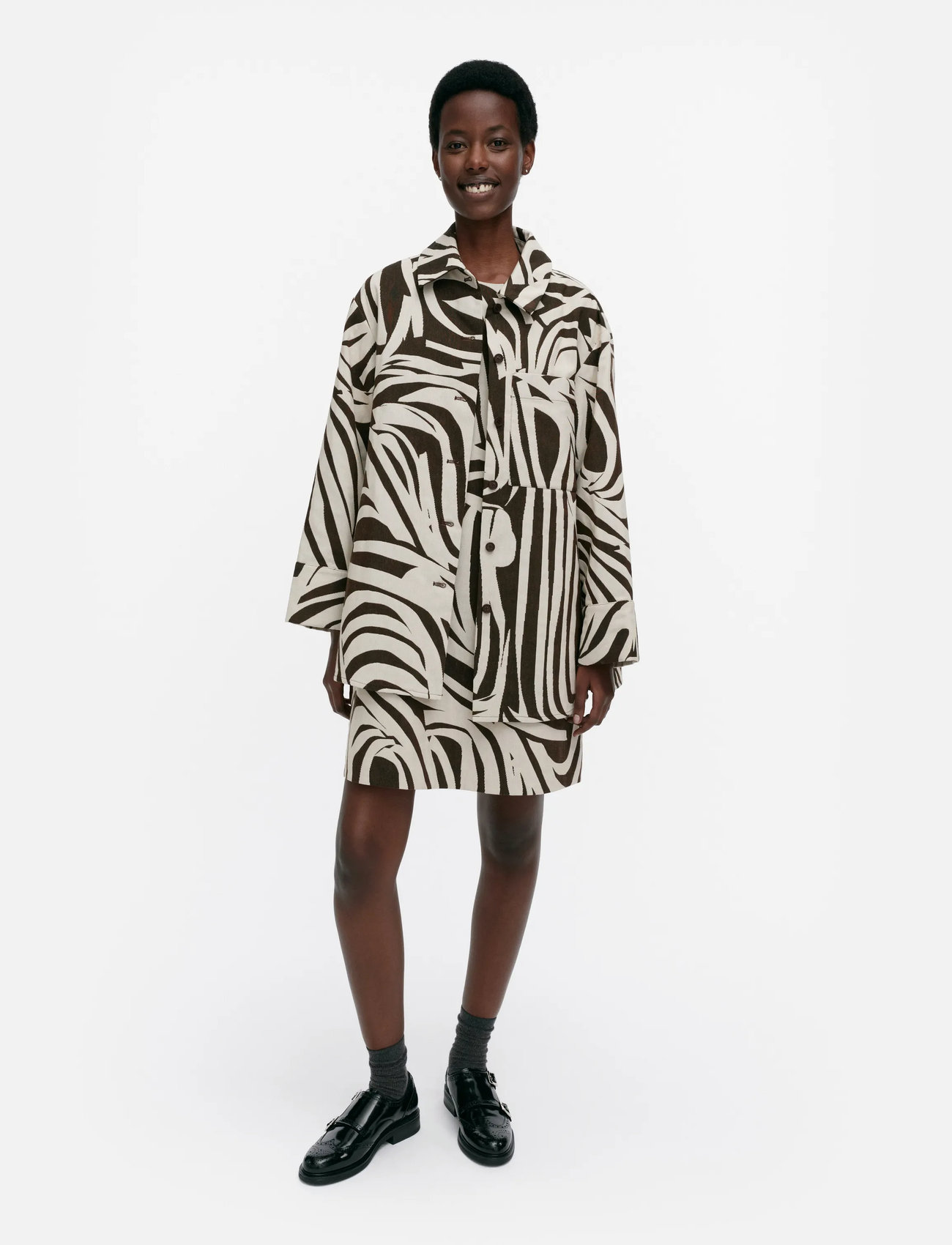Marimekko Rakenne Jokuraita, 42, Beige, Skjorter > Langærmede, Dame