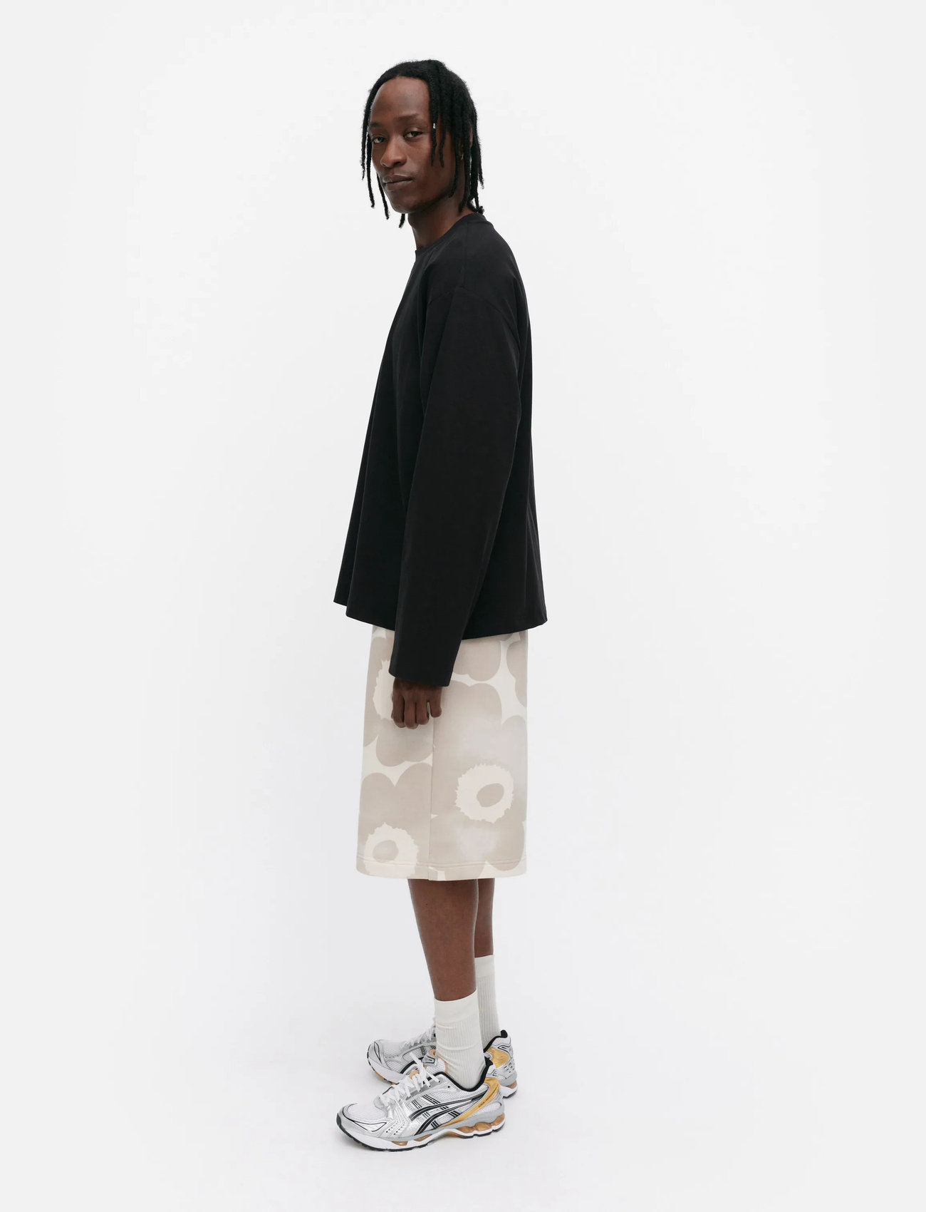 Marimekko Reunat Logo Placement, M, Black, T-Shirts & Toppe > Langærmede, Dame