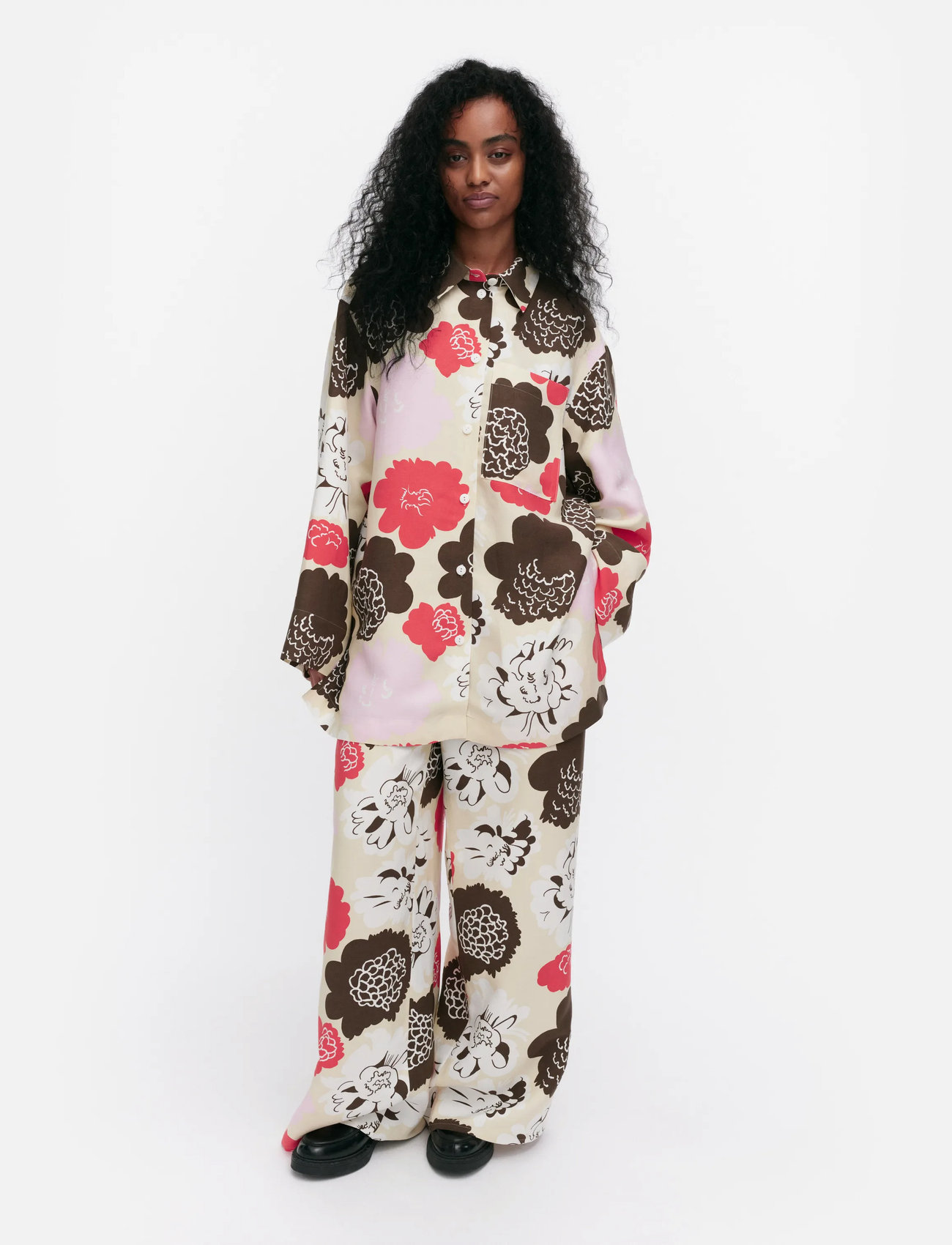 Marimekko Kammeta Pioni, 34, Multi/patterned, Skjorter > Langærmede, Dame