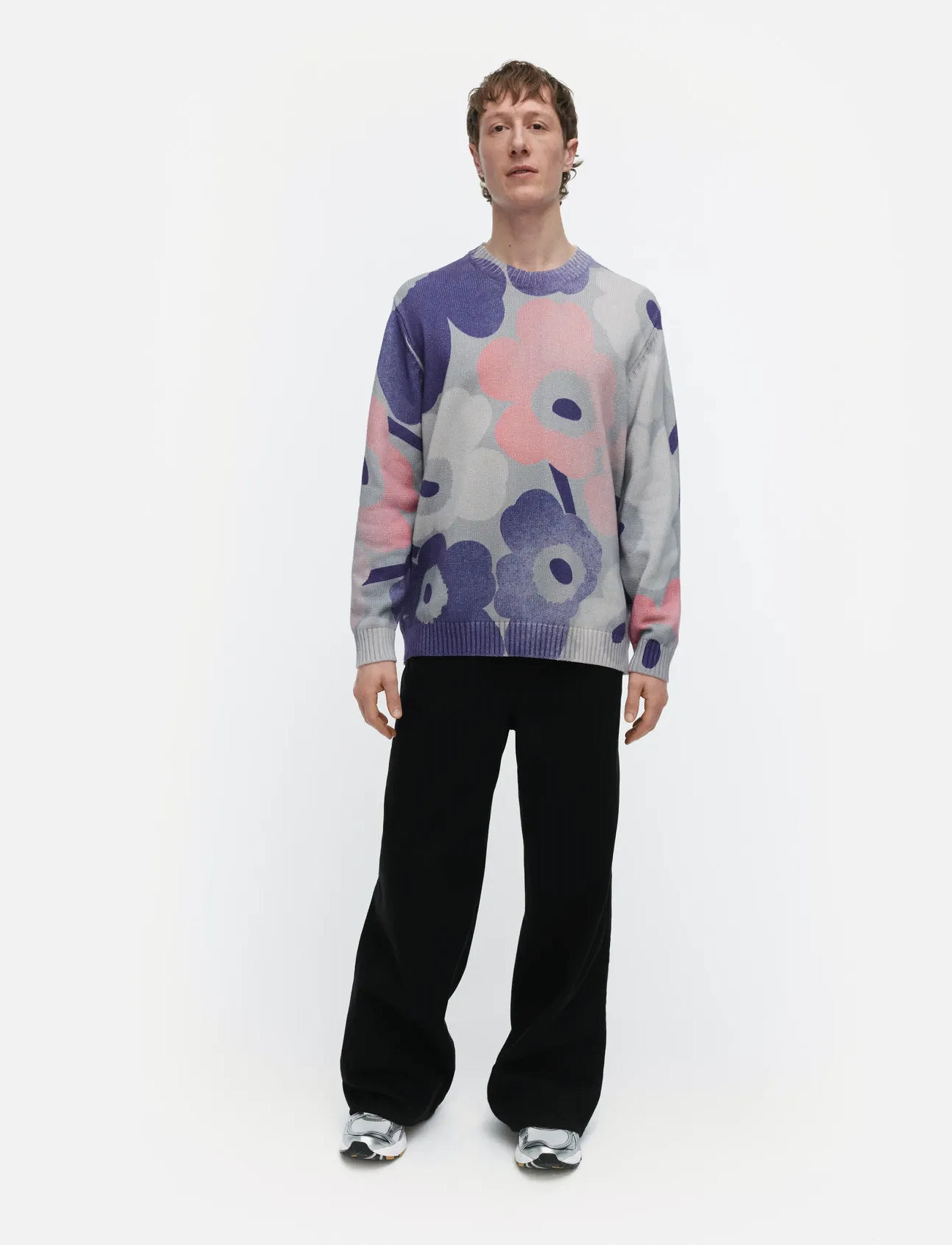 Marimekko Puuteri Unikko, M, Purple, Strik > Trøjer, Dame