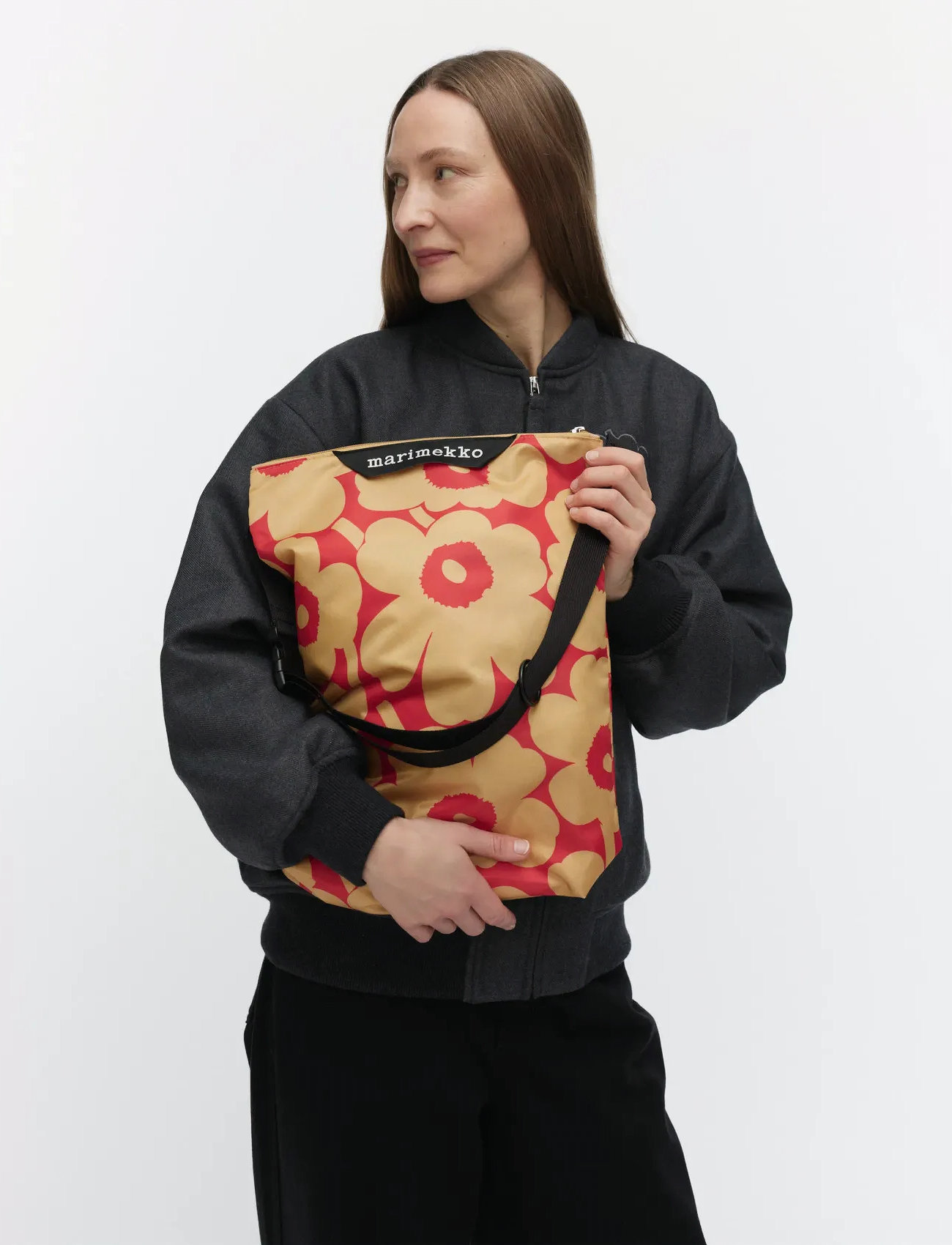 Marimekko Neat Crossbody Unikko M, One Size, Red, Tasker > Tasker Med Tophåndtag, Dame