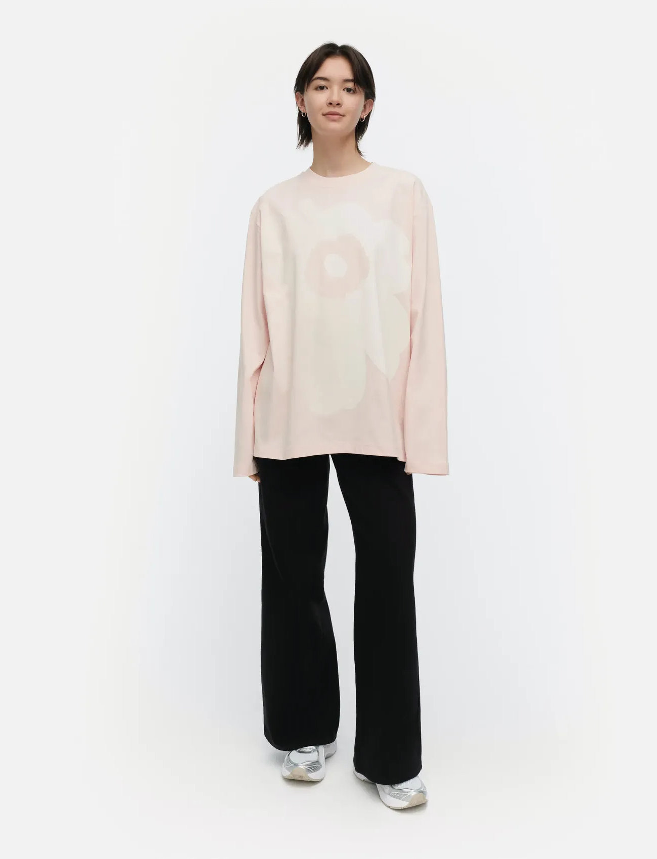 Marimekko Biitti Unikko Placement, XL, Pink, T-Shirts & Toppe > Langærmede, Dame