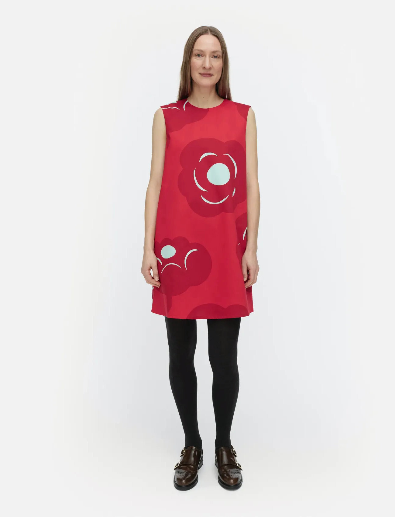 Marimekko Siluetti Tumma, 44, Red, Kjoler > Kort Kjole, Dame