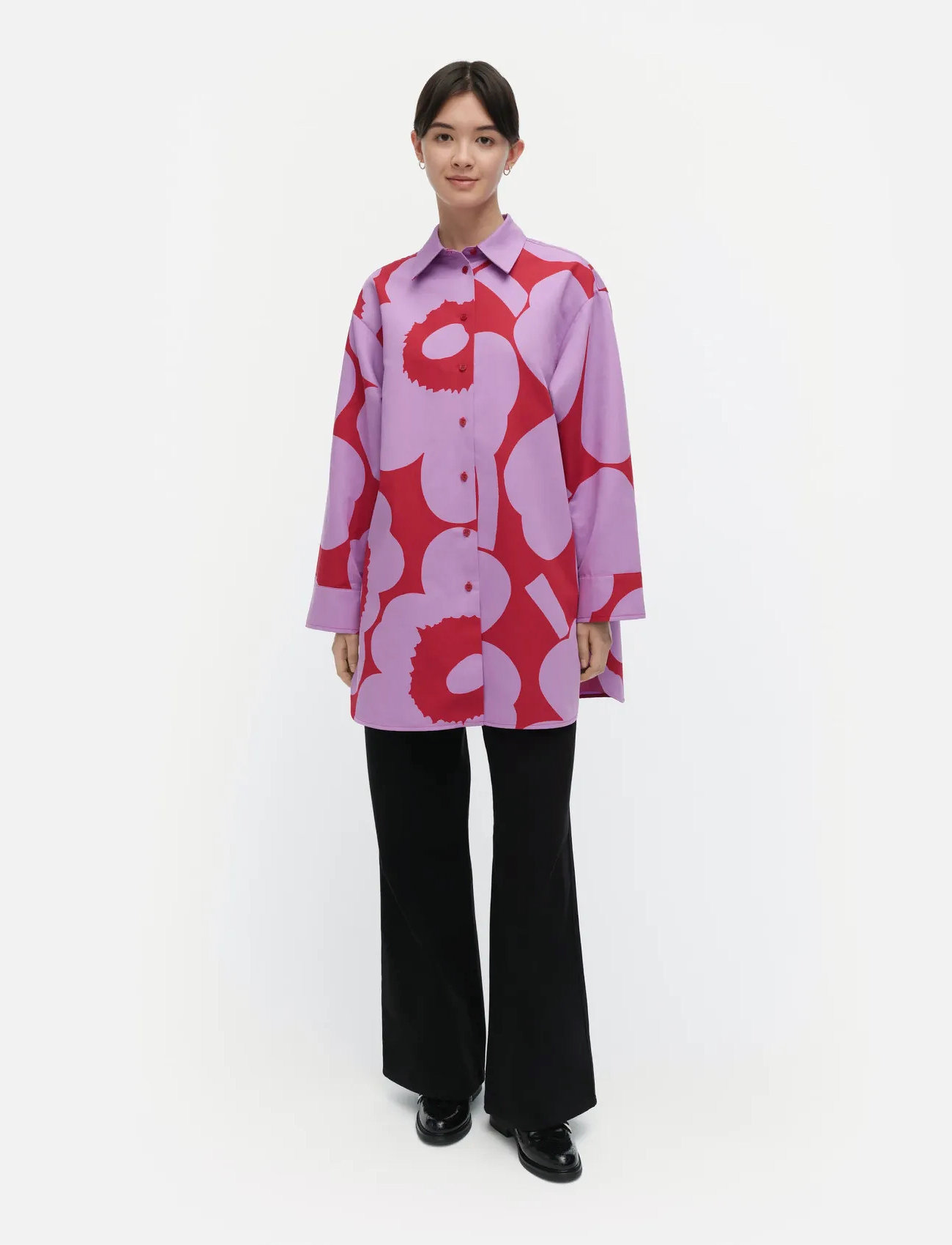 Marimekko Heitto Unikko, 36, Pink, Skjorter > Langærmede, Dame