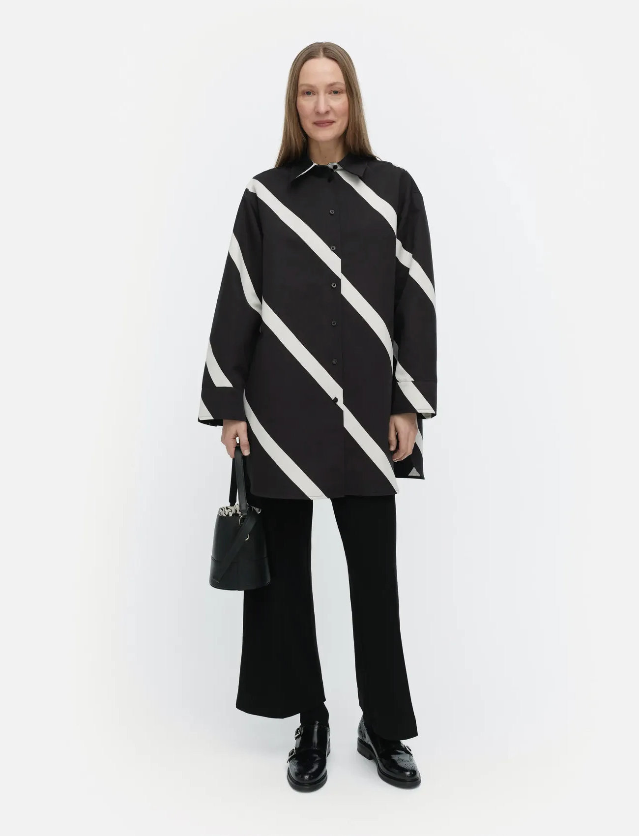 Marimekko Heitto Basso, 42, Black, Skjorter > Langærmede, Dame