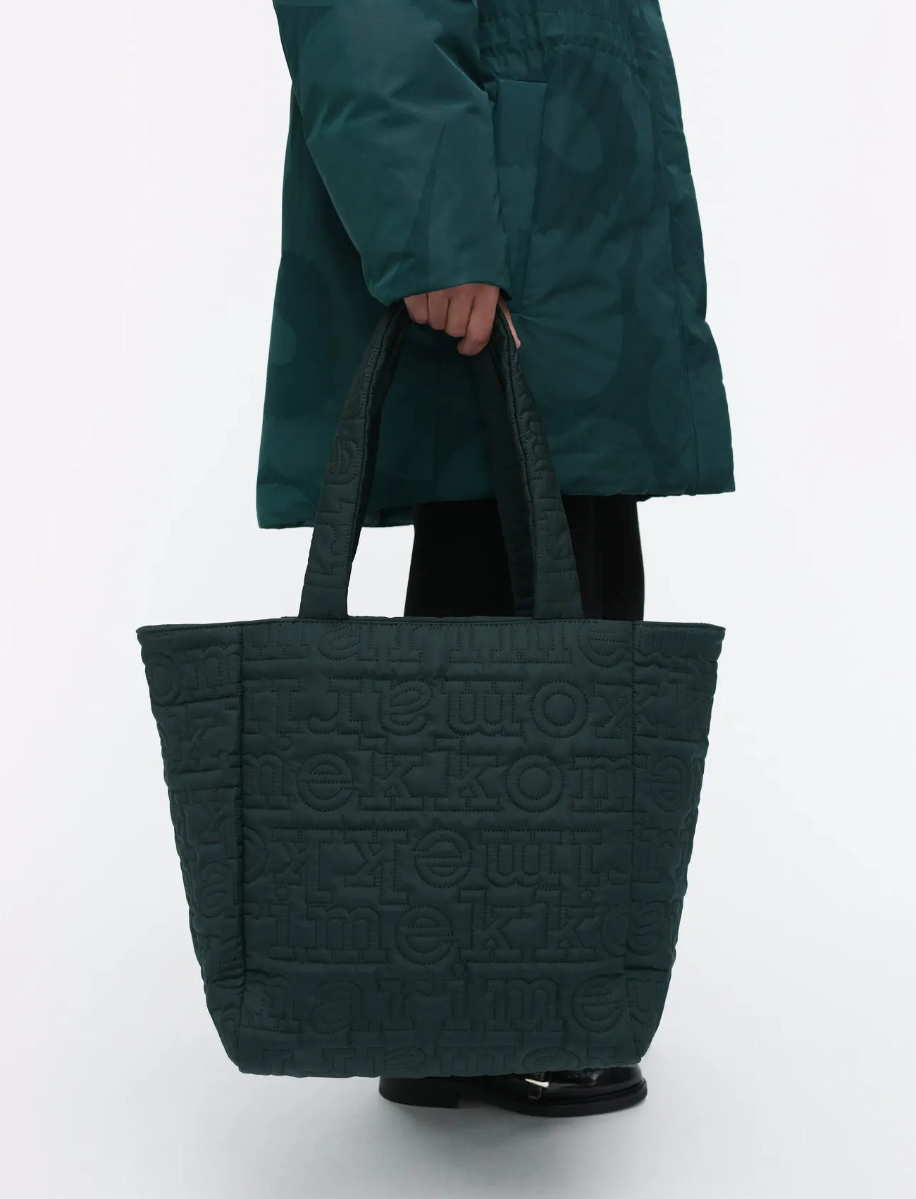 Marimekko Joy Tote M Logo, One Size, Green, Tasker > Tasker Med Tophåndtag, Dame