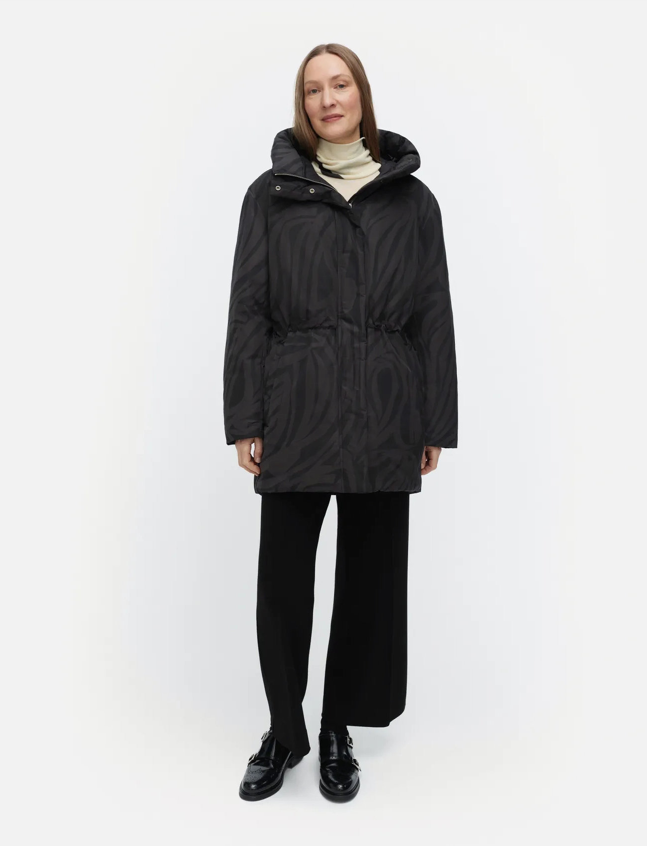 Marimekko Käännös Jokuraita, XL, Black, Jakker > Vatteret Jakke, Dame