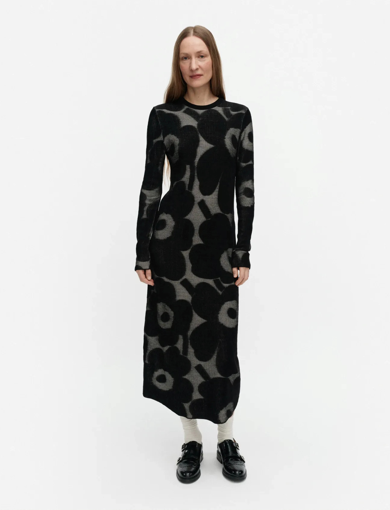 Marimekko Laatia Unikko, XS, Black, Kjoler > Strikkede Kjoler, Dame