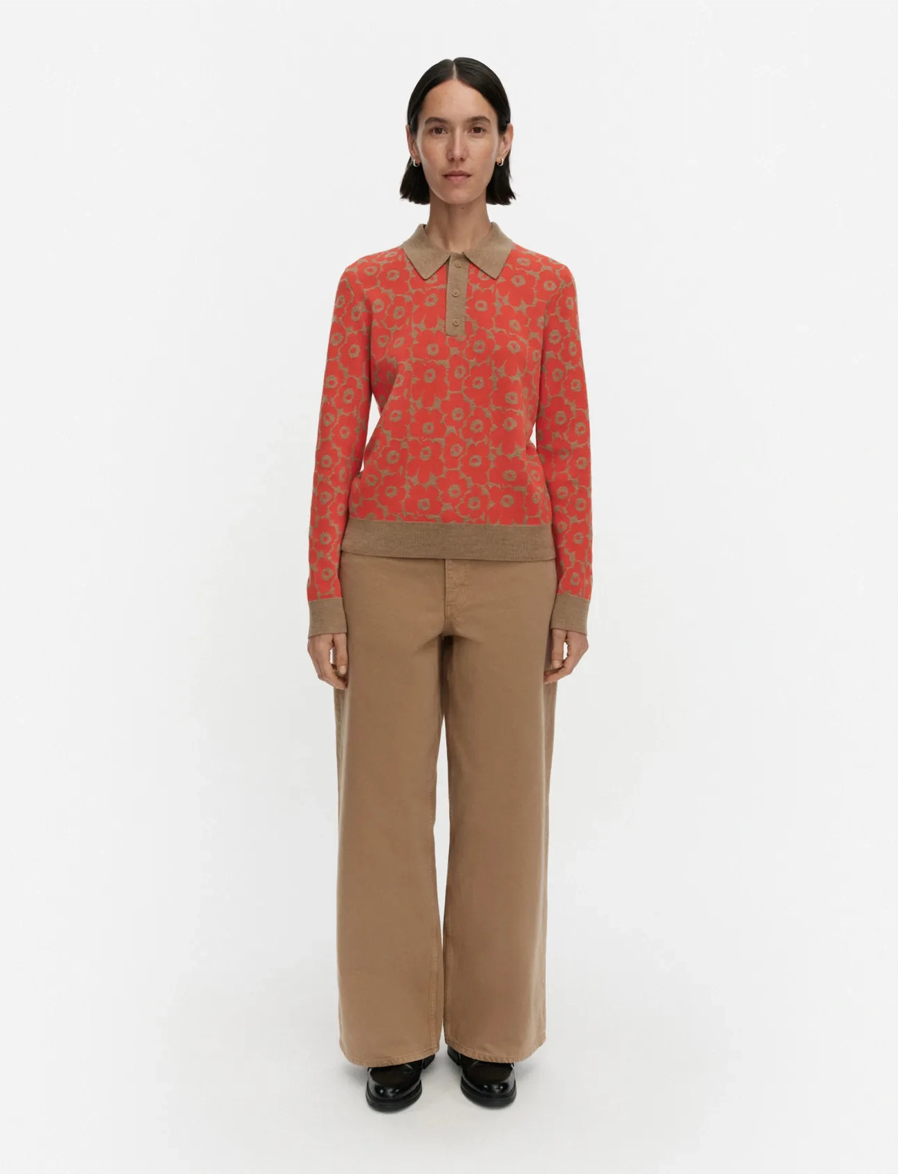 Marimekko Sportti Unikko, XS, Red, Strik > Trøjer, Dame