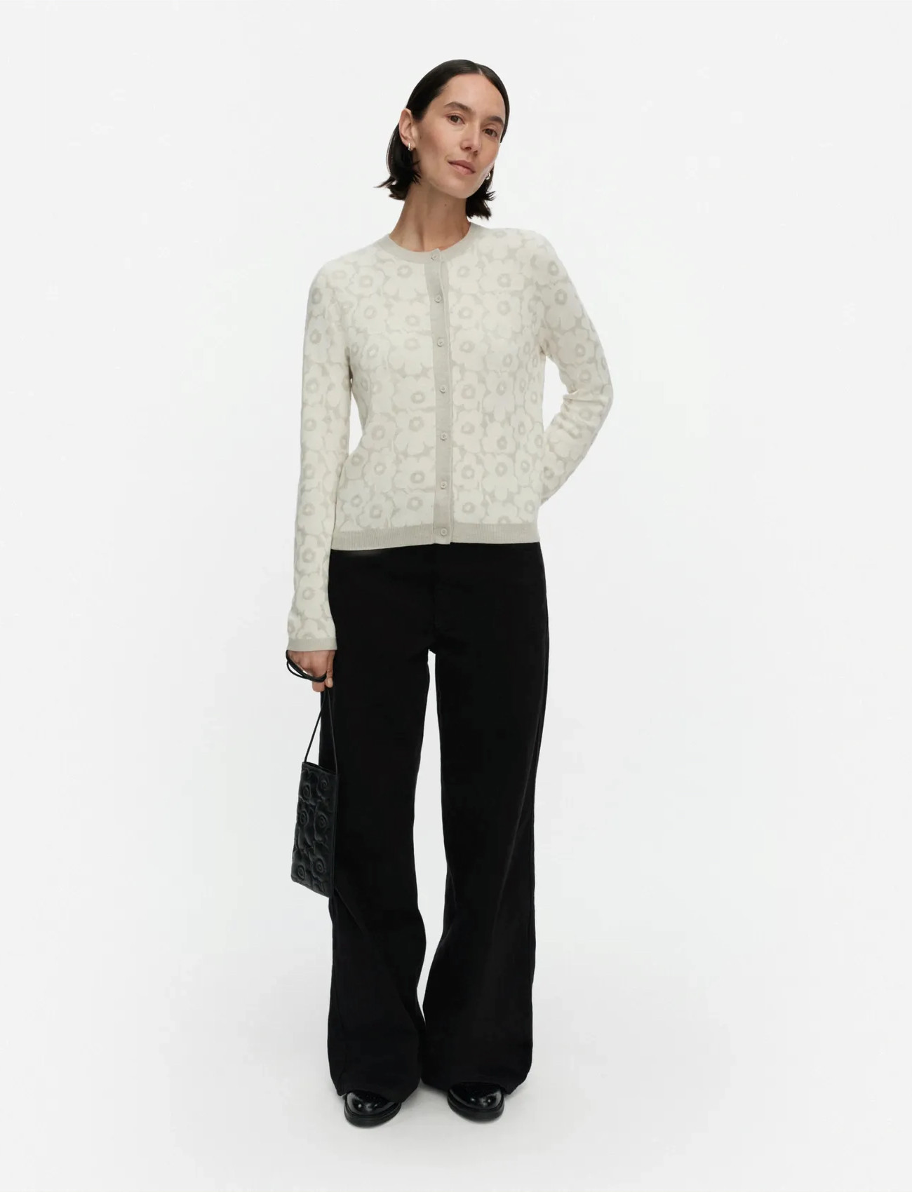 Marimekko Arvaus Unikko, S, Cream, Strik > Cardigans, Dame