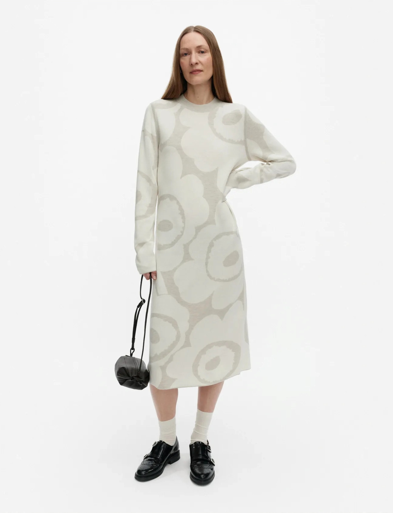 Marimekko Ennallaan Unikko, M, Cream, Kjoler > Strikkede Kjoler, Dame
