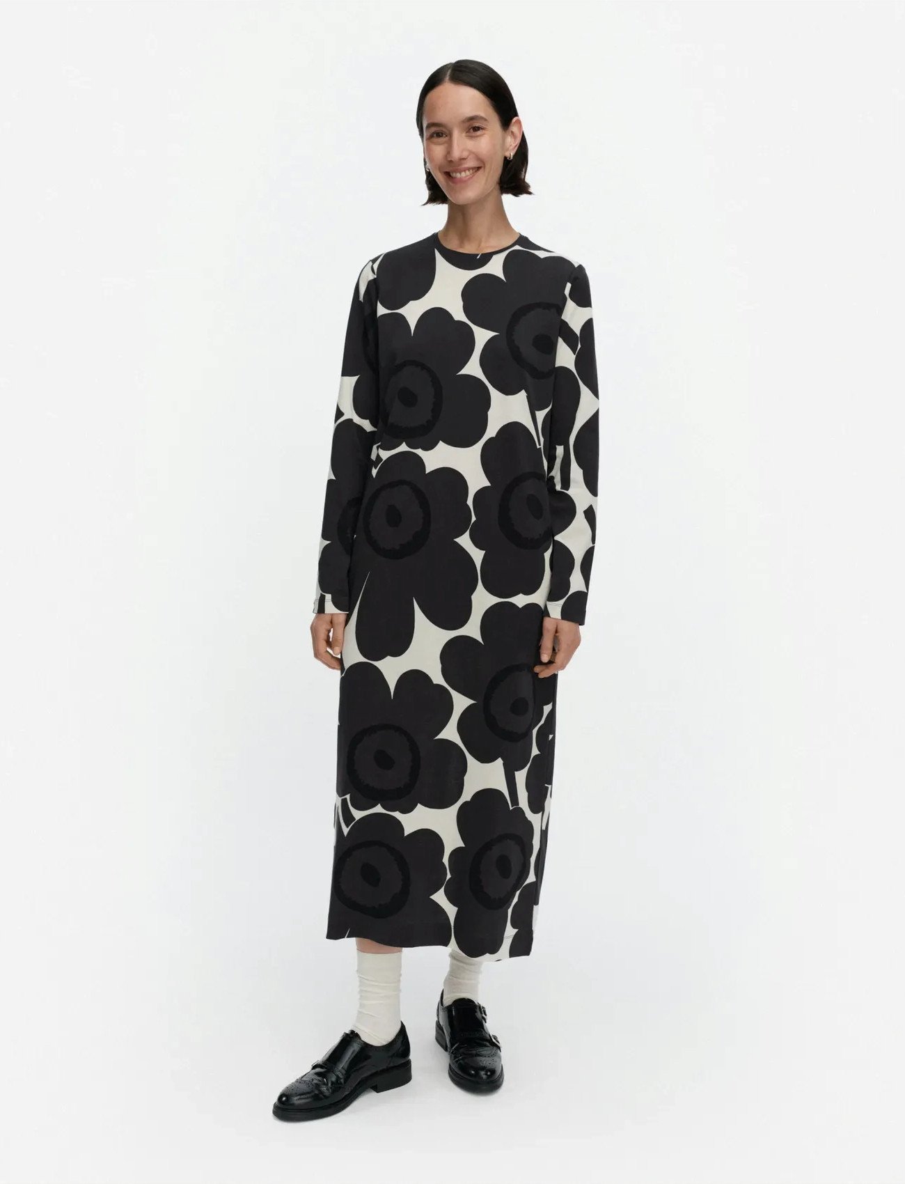 Marimekko Luonti Unikko, XXL, Black, Kjoler > Maxikjole, Dame