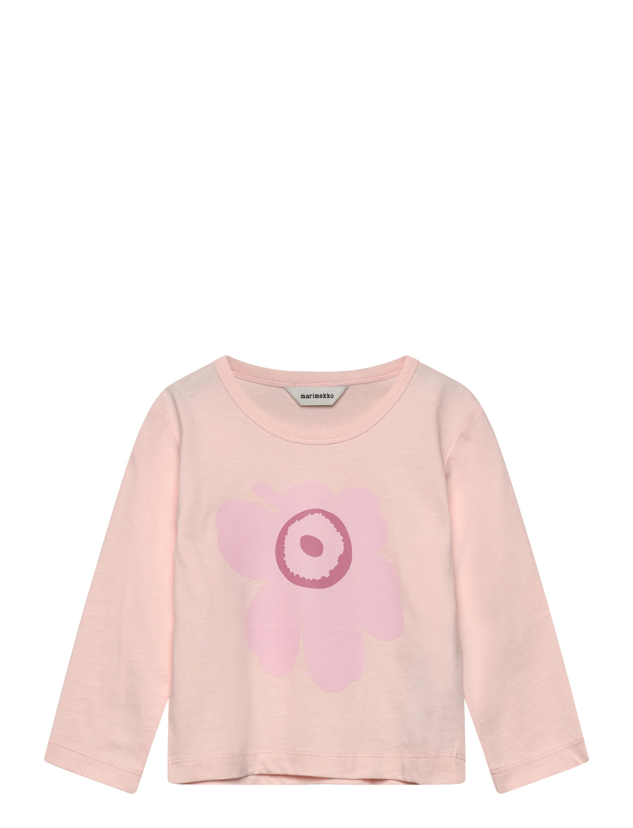 Marimekko Paja Unikko Logo I, 80-86, Pink, T-Shirts > Langærmede T-shirts, Børn