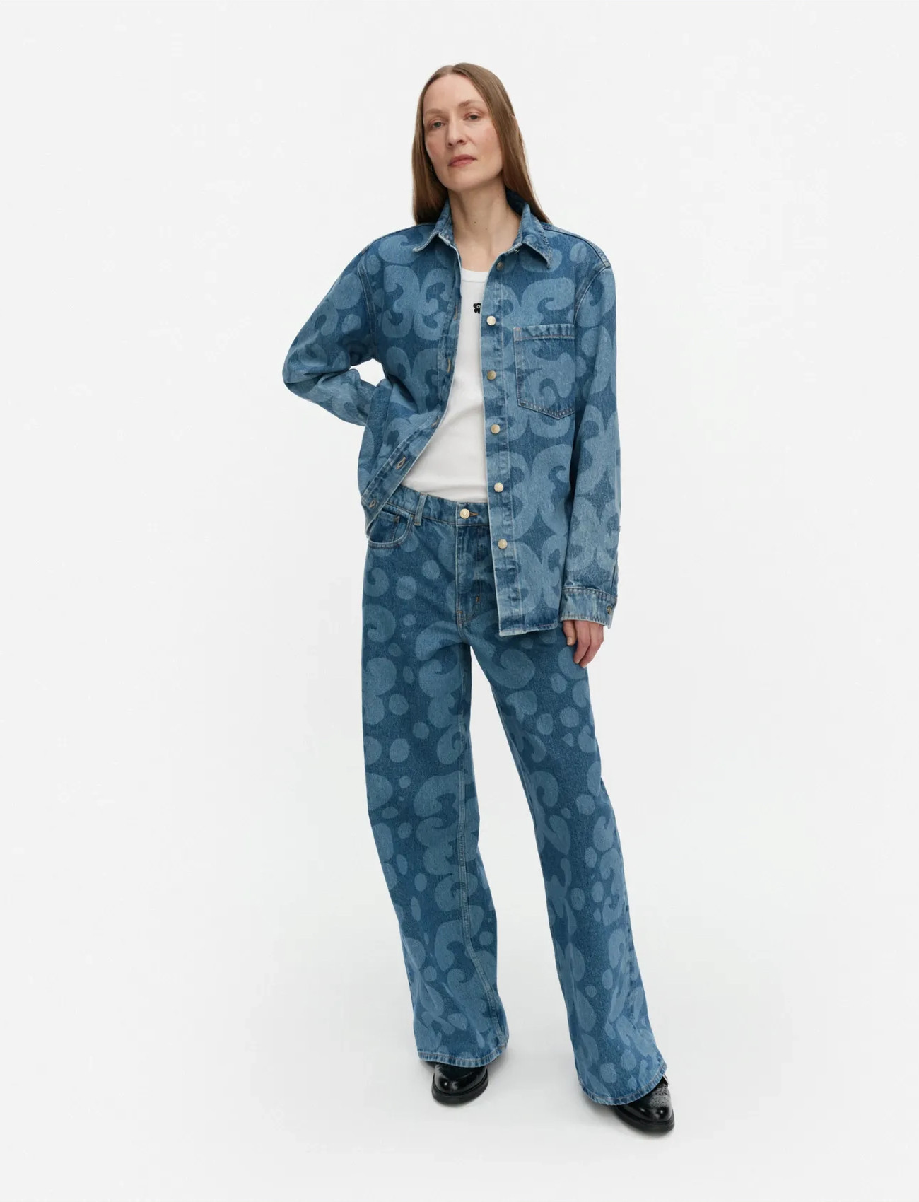 Marimekko Maridenim Vaihe Keidas, 36, Blue, Skjorter > Denim-Skjorter, Dame