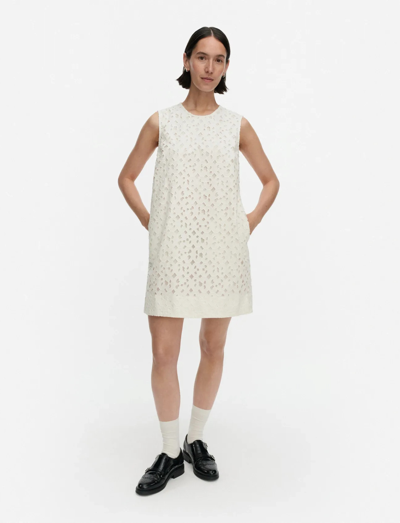 Marimekko Innoitus Keidas, 34, Cream, Designere > Korte Kjoler, Dame