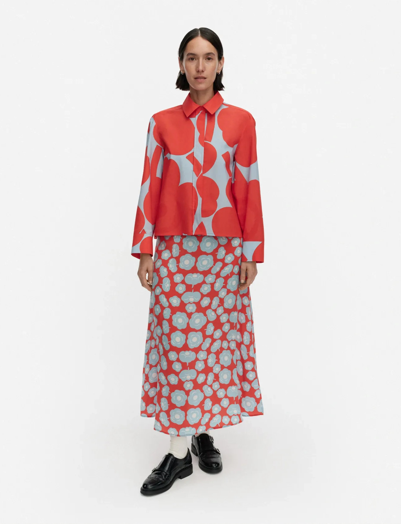 Marimekko Luotta Unikko, 34, Red, Skjorter > Langærmede, Dame