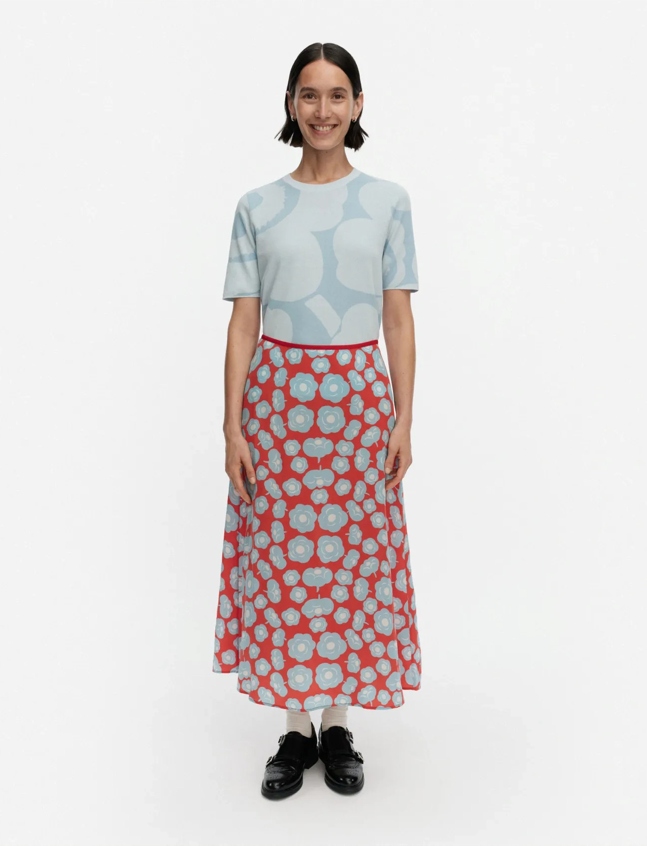 Marimekko Edetä Tumma, 36, Red, Designere > Maxi Nederdele, Dame