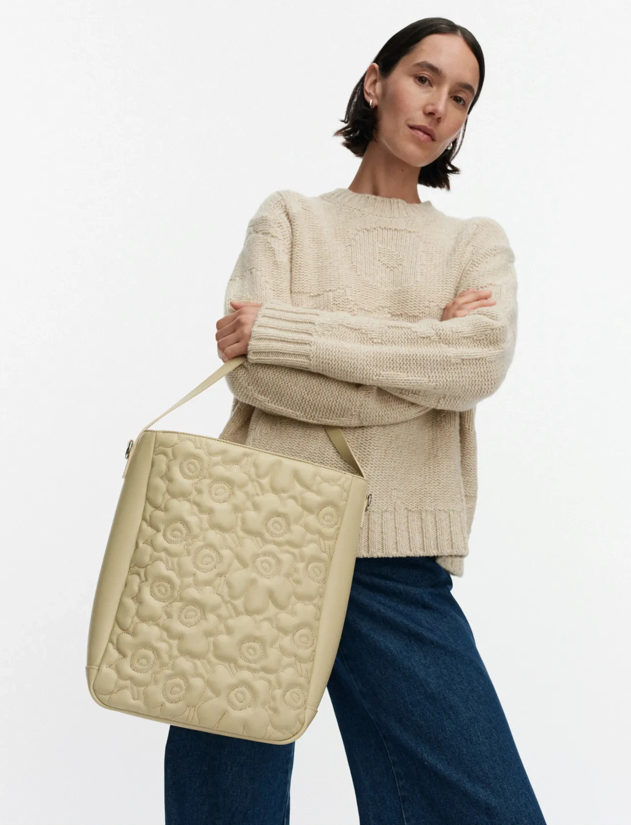 Marimekko Gratha Tote Unikko, One Size, Cream, Tasker > Små Skuldertasker-Crossbody-Tasker, Dame