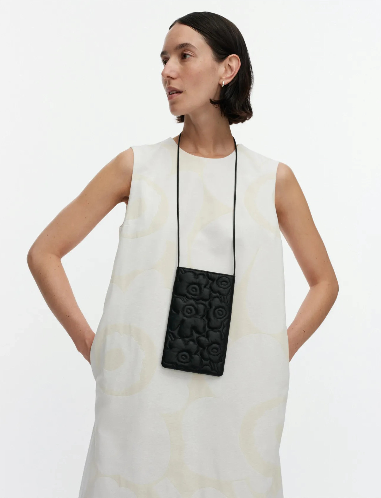 Marimekko Phone Pocket Unikko, One Size, Black, Tasker > Crossbody-Tasker, Dame