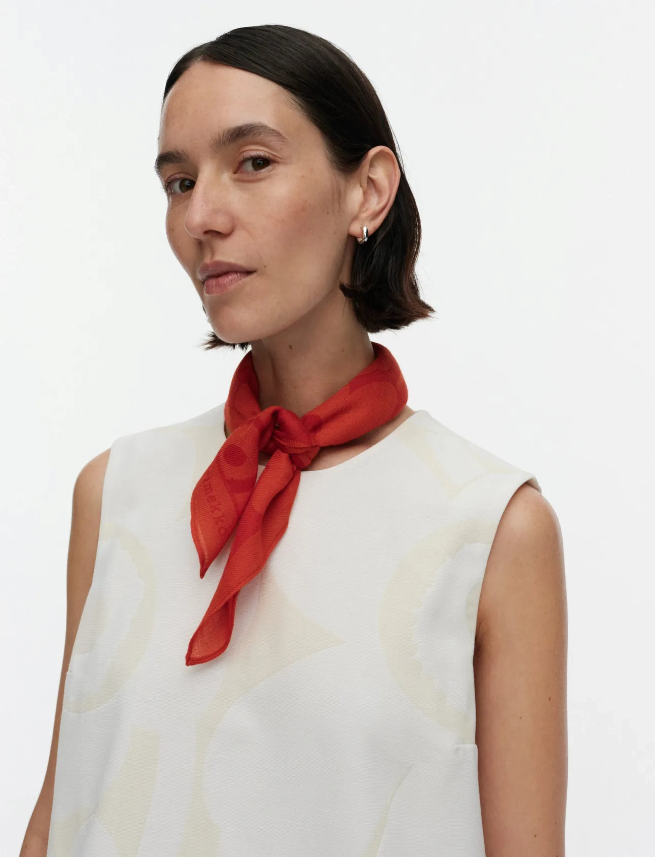 Marimekko Kuittaus Unikko, One Size, Orange, Tørklæder > Letvægtstørklæder, Dame