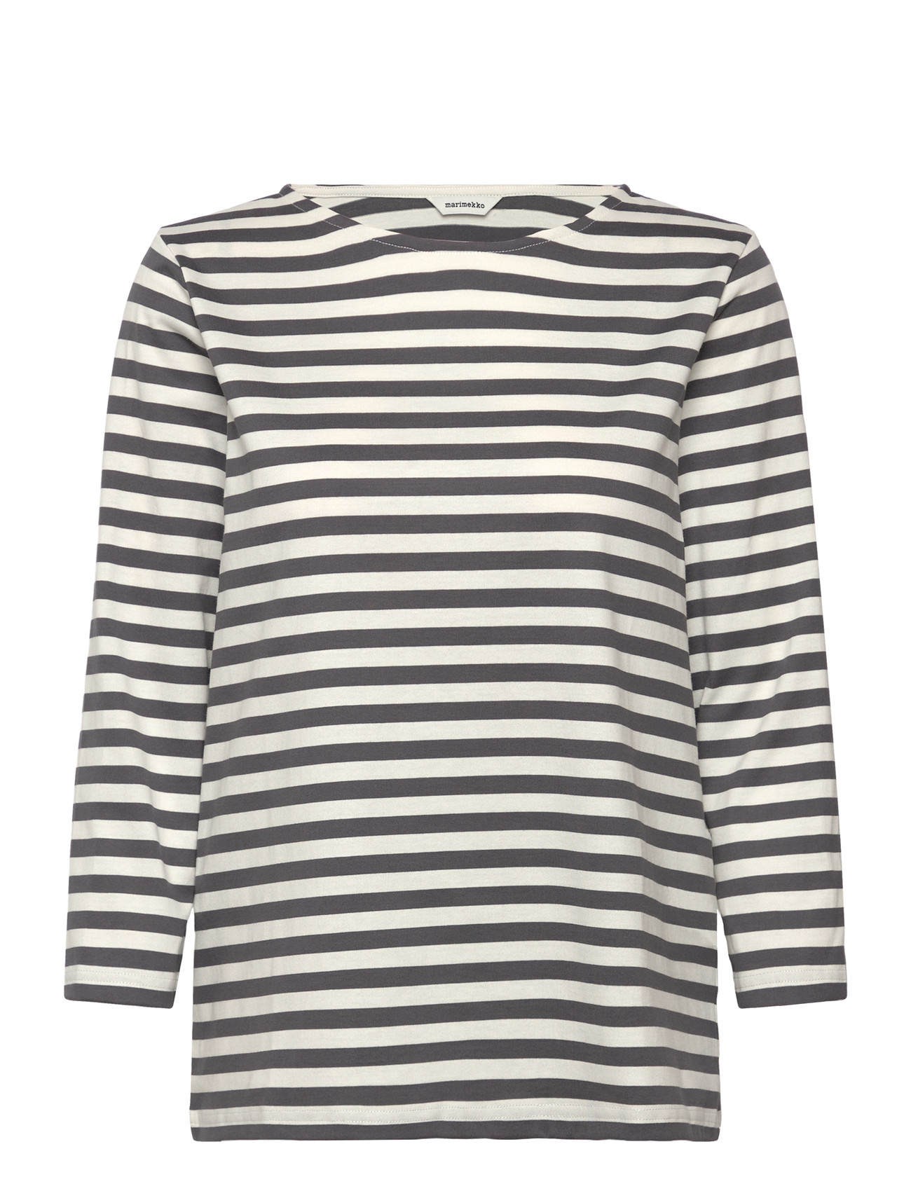 Marimekko Tiila Tasaraita, XS, Grey, T-Shirts & Toppe > Kortærmede, Dame