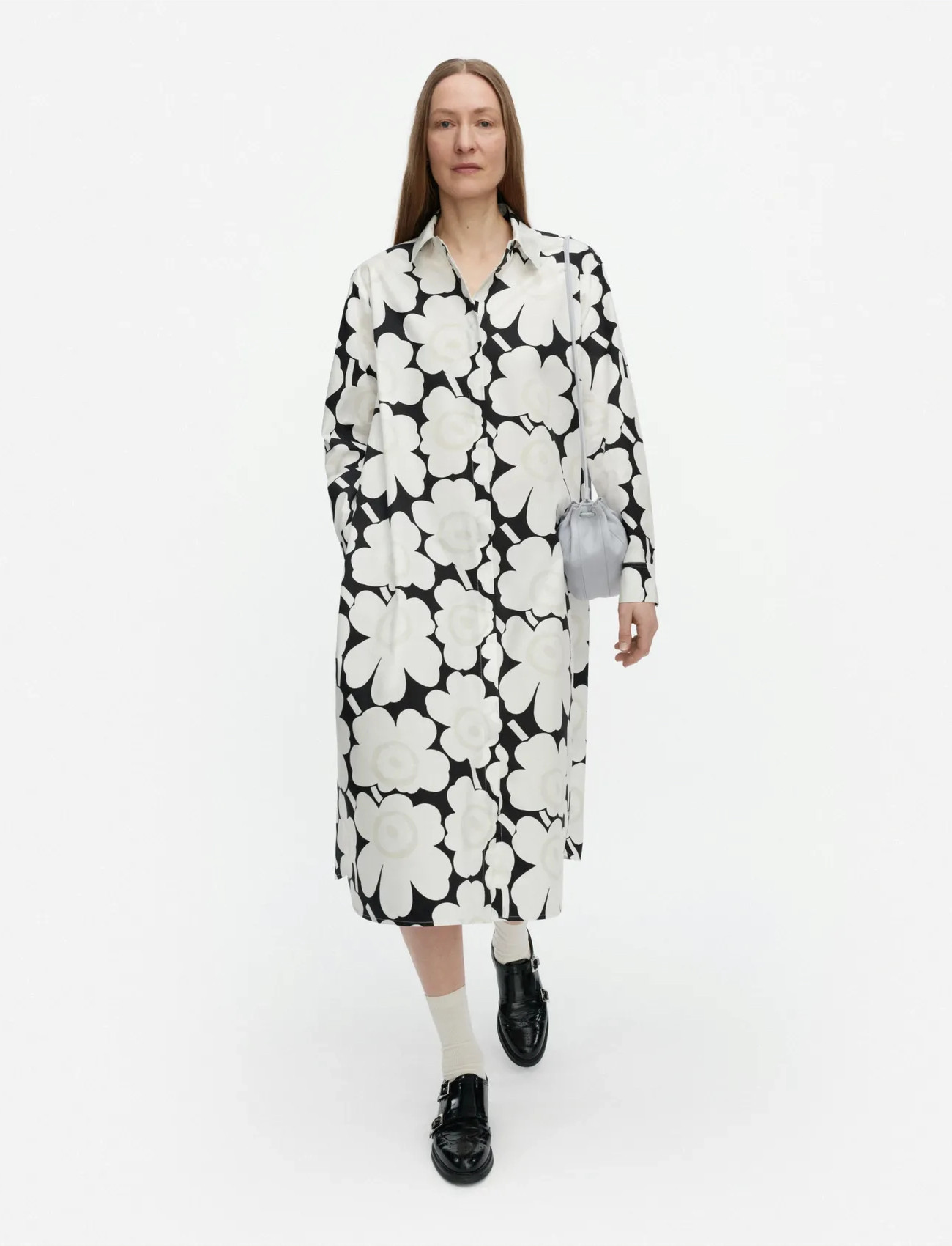 Marimekko Runoelma Unikko, 44, White, Kjoler > Skjortekjoler, Dame