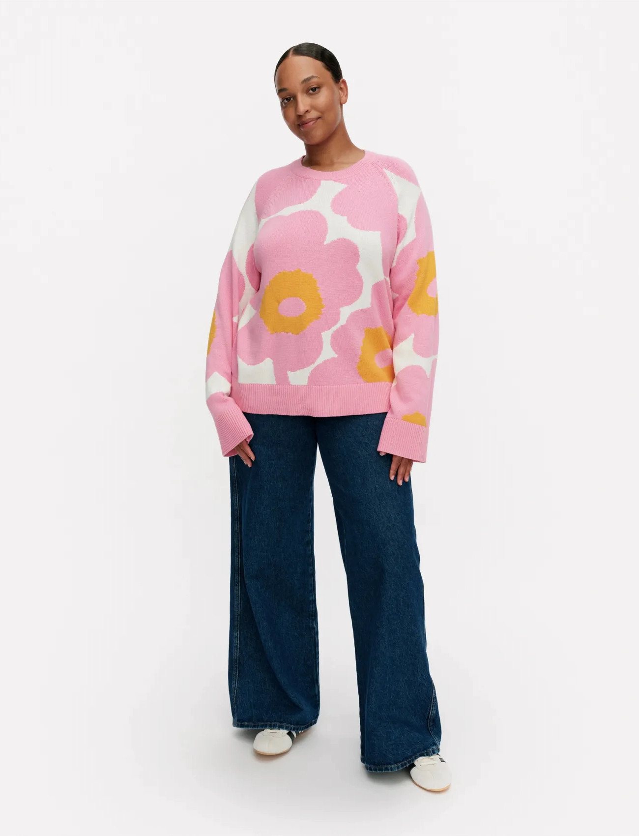 Marimekko Loitsu Unikko, M, Pink, Strik > Trøjer, Dame