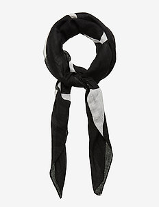 HENNIKA KIVET Scarf, woven - OFF WHITE,BLACK