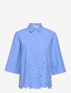 CYANTHEA SOLID SHIRT - langærmede skjorter - blue
