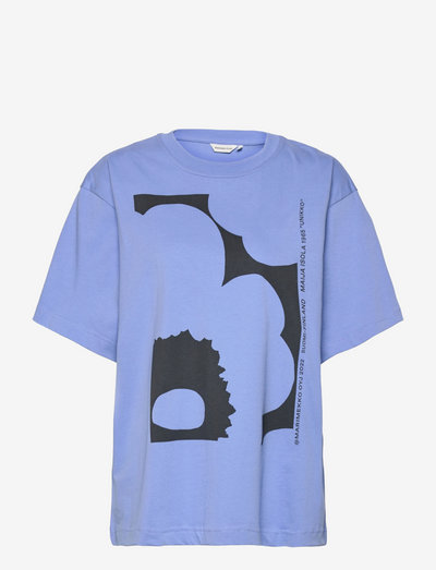 VEIG UNIKKO PLACEMENT T-SHIRT - t-shirts - blue, dark blue
