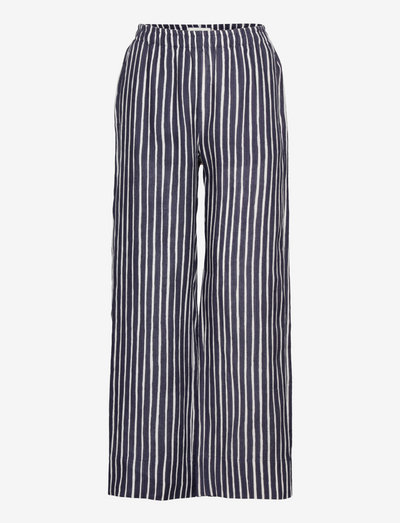 LAMPARE PICCOLO Trousers - straight leg hosen - dark blue, white