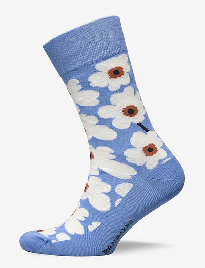 KIRMAILLA UNIKKO Ankle socks - vanlige sokker - blue, white, ochre