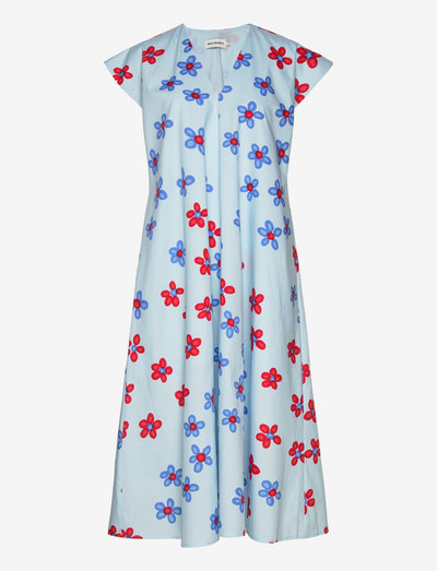 Light blue red dress