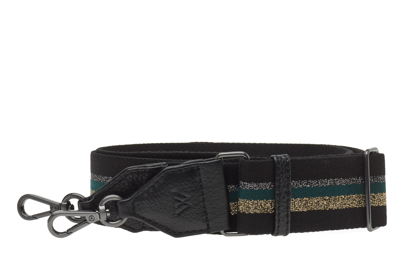 Markberg Finley Guitar Strap, Striped - BLACK W/BL.+GOLD+DG+SILVER