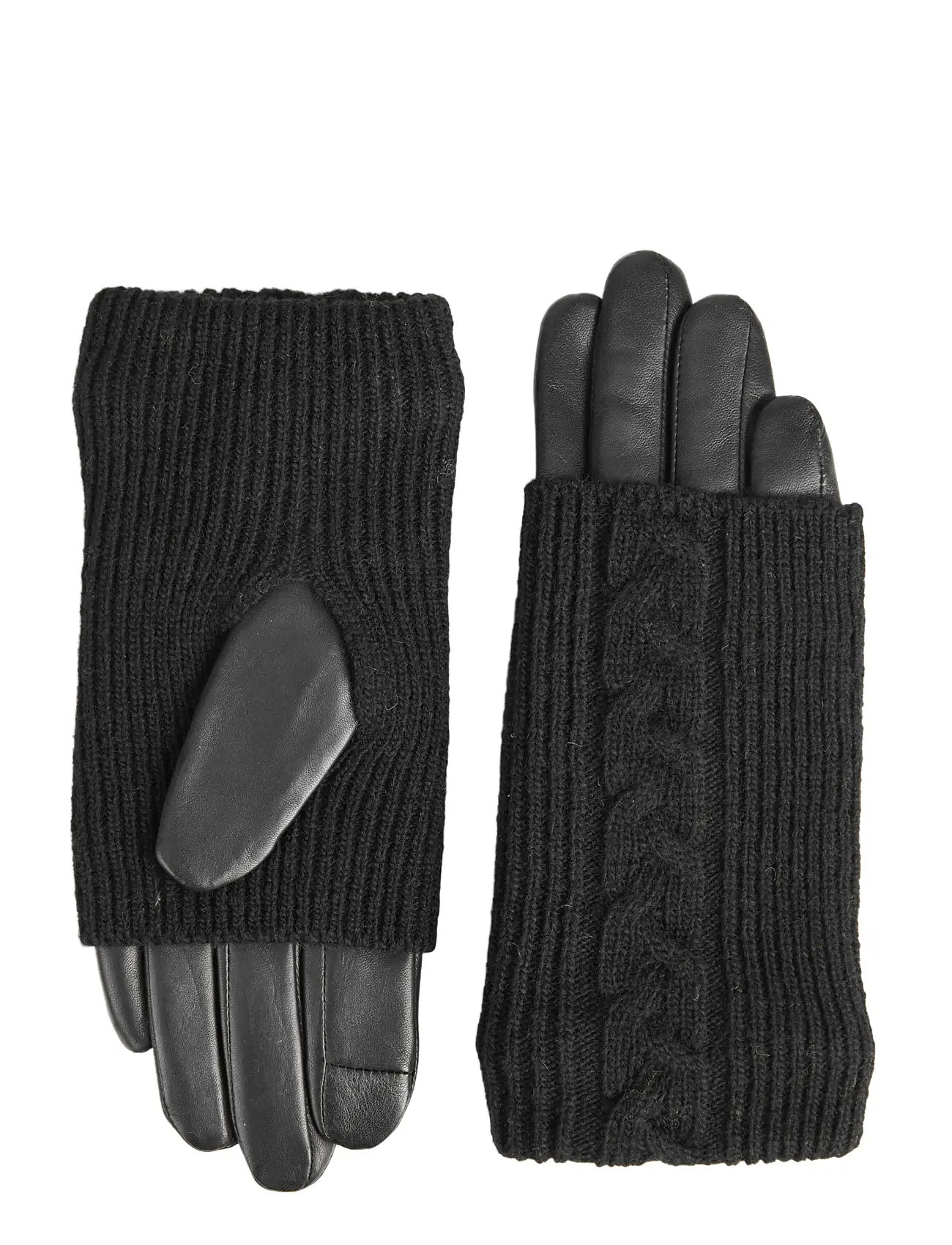 MARKBERG Hellymbg Glove, Cable Knit Schwarz - 8 - Damen