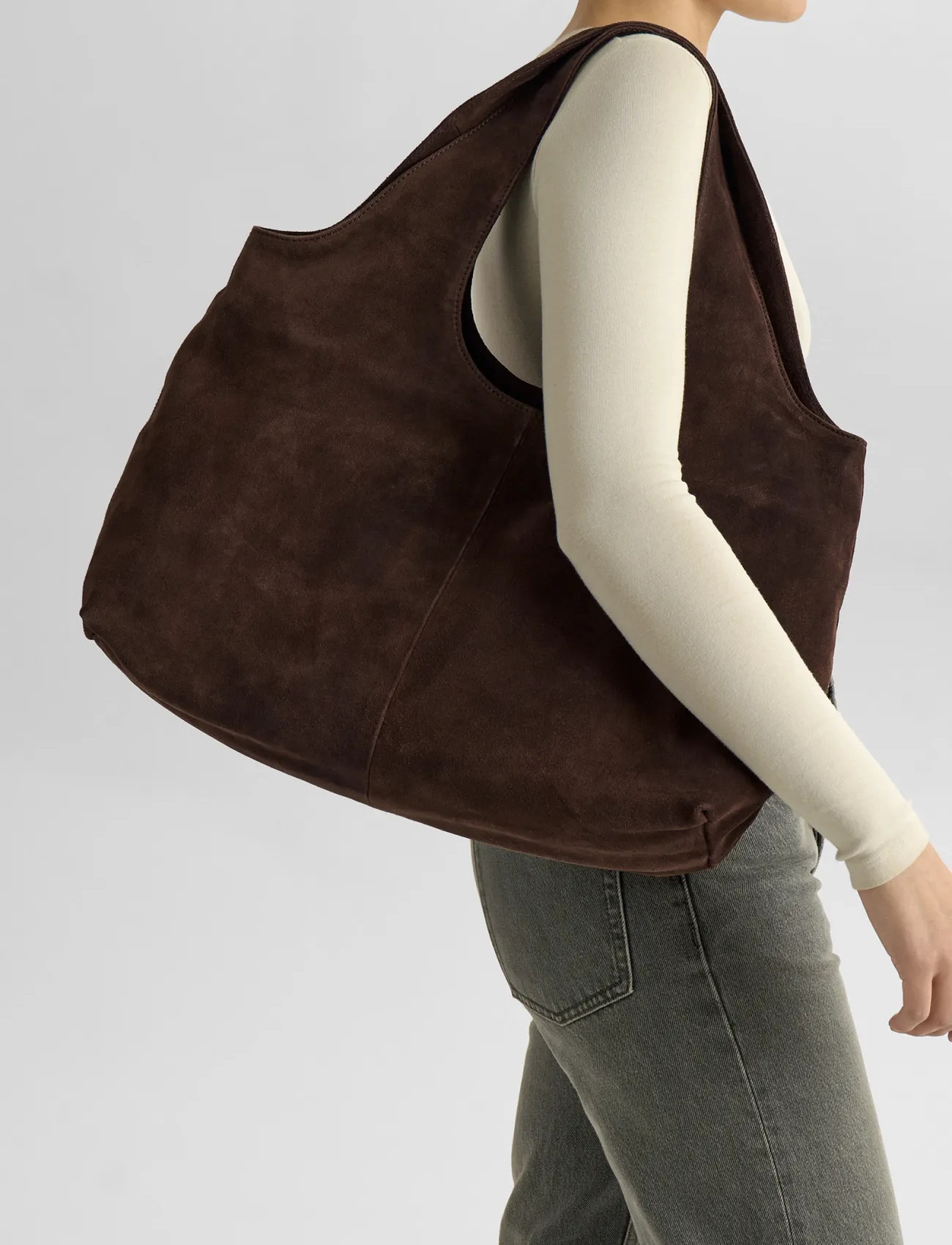 Markberg Laurinembg Shopper, Suede, One Size, Brown, Tasker > Shoppere, Dame