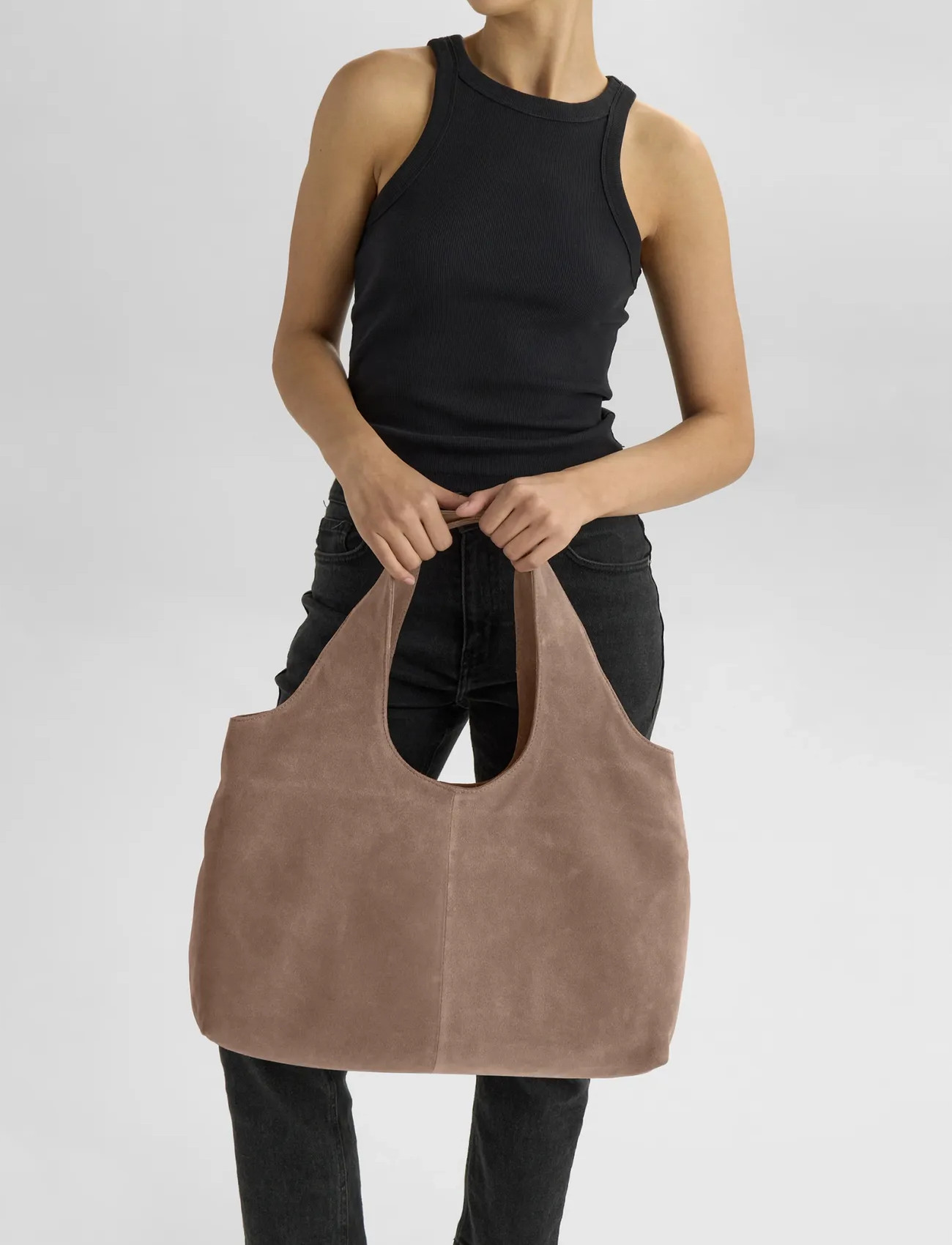 Markberg Laurinembg Shopper, Suede, One Size, Brown, Tasker > Shoppere, Dame