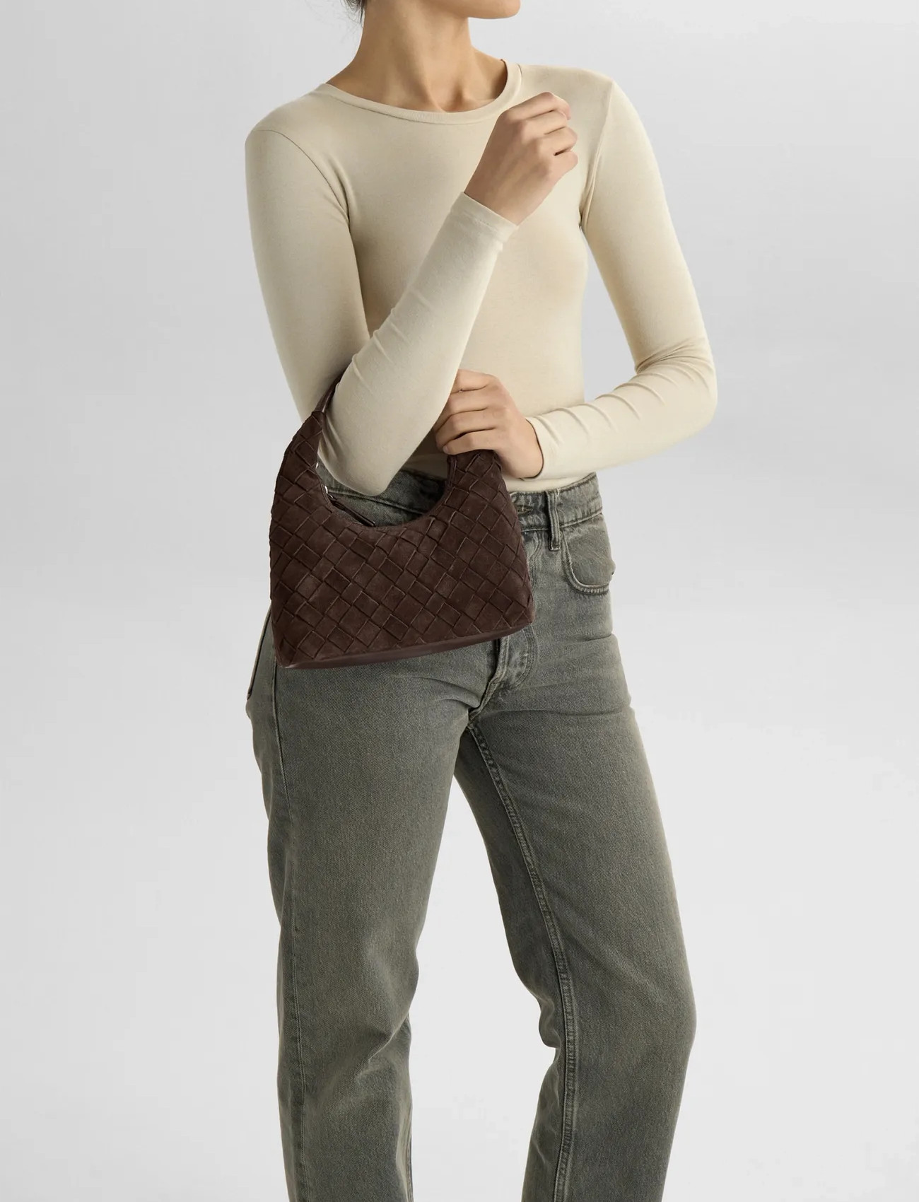Markberg Haymambg Handbag, Sue. Weave, One Size, Brown, Tasker > Tasker Med Tophåndtag, Dame