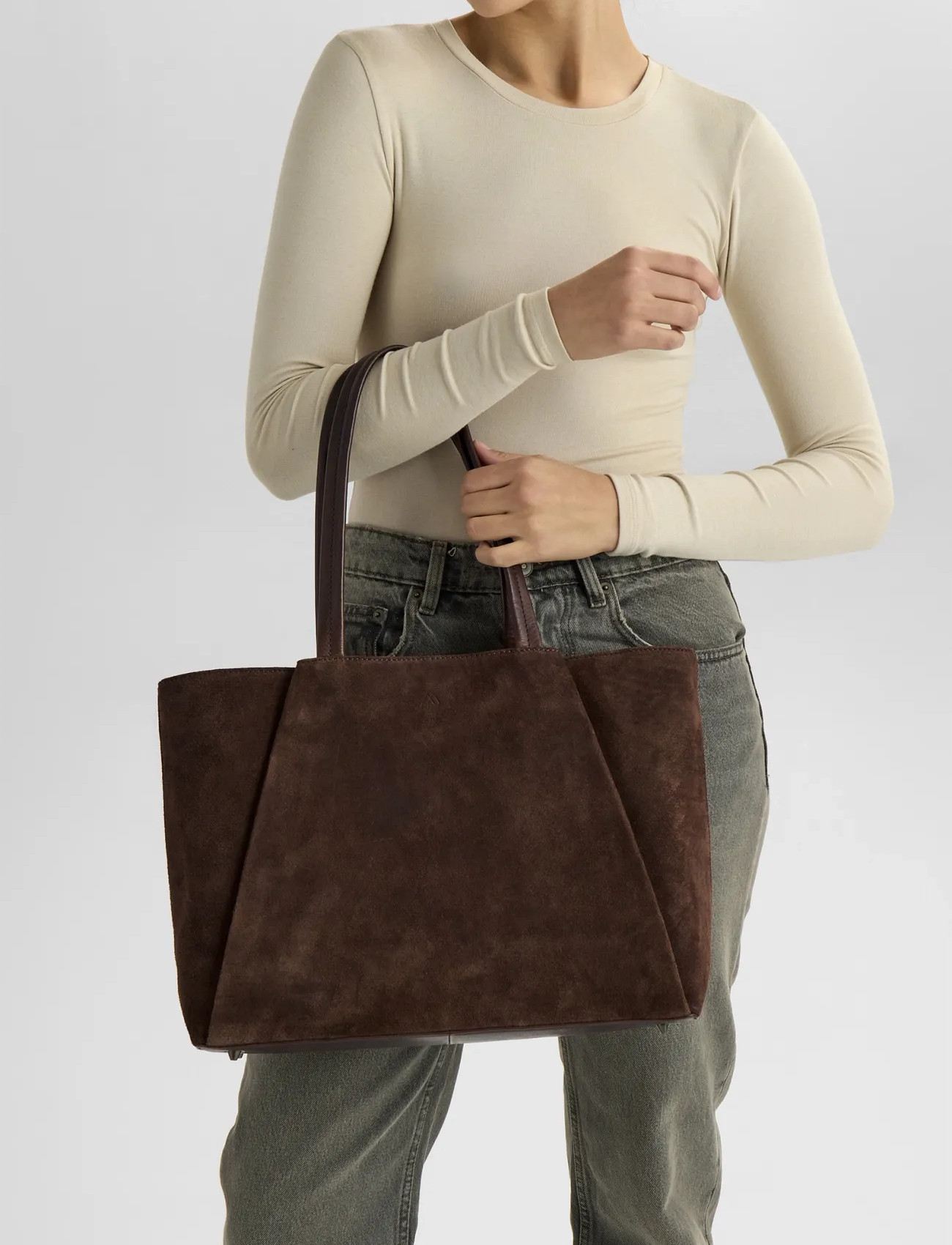 Markberg Sayambg Work Bag, Suede, One Size, Brown, Tasker > Shoppere, Dame