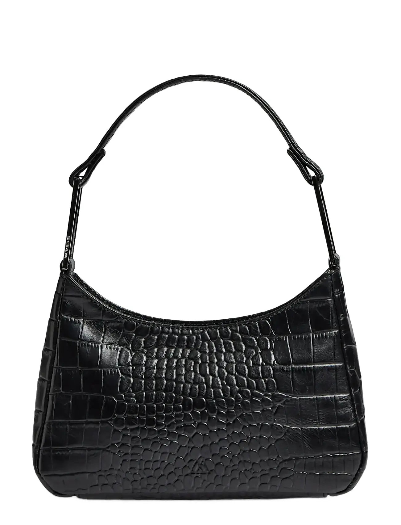 Markberg Ariallambg Handbag, Croco, One Size, Black, Tasker > Tasker Med Tophåndtag, Dame